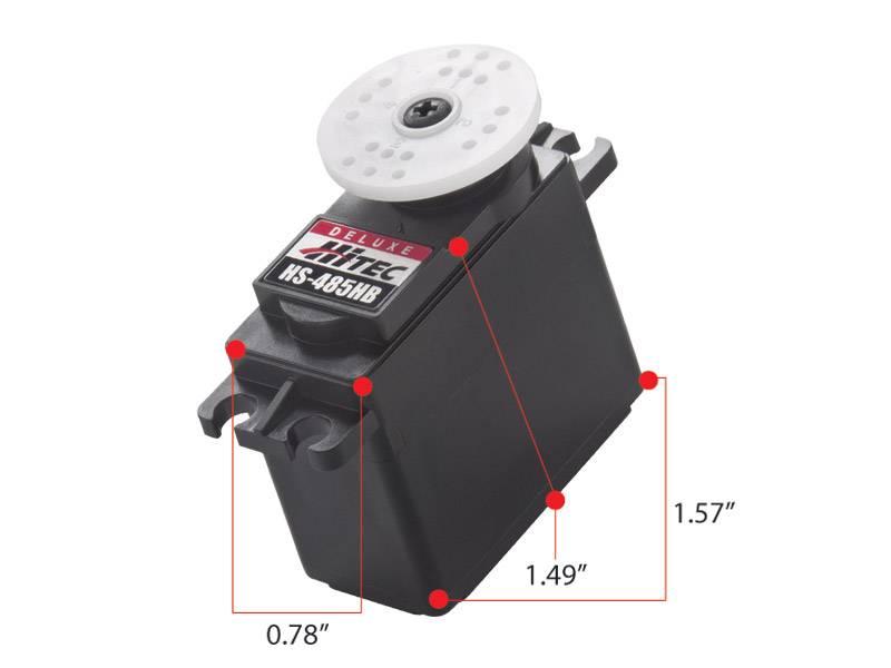 Сервомеханізм аналоговий Hitec HS-485HB Deluxe 45g/4.8kg/0.22sec (4.8В) (світлина #5)