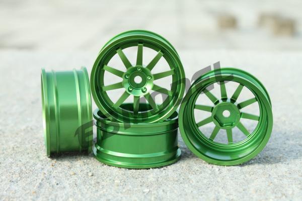 Диски алюмінієві Cmartlink RC 1/10 Drift Wheels Rim (зелені) (світлина #1)