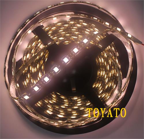 LED cтрічка 5050, теплий білий колір,чорна основа, вологозахищена IP65 (5см)  (світлина #1)