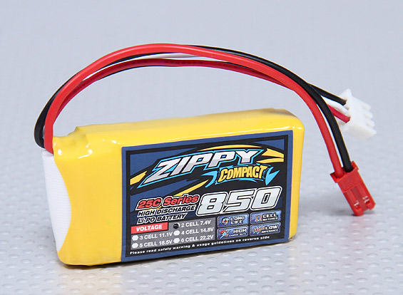 Акумулятор ZIPPY Compact 850mAh 2S 25C (світлина #1)