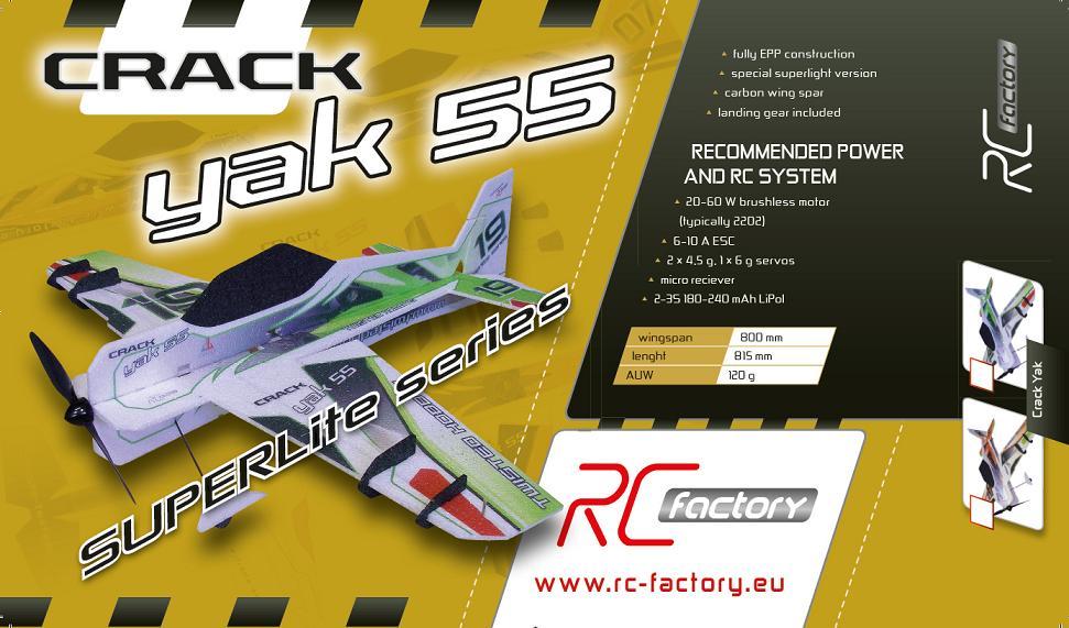 Модель для 3D-пілотажу Crack Yak 55 (зелена) (світлина #2)