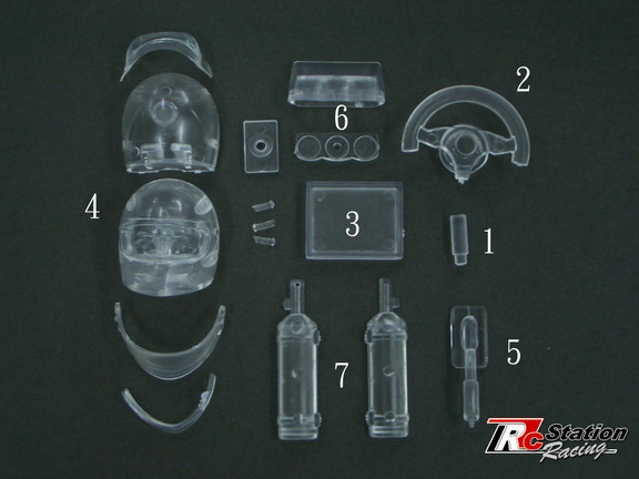 Салон для автомоделей 1/10 прозорий (світлина #8)