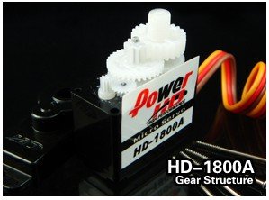 Сервомеханізм аналоговий Power HD-1800A 8.0g/1.0kg/0.11sec (4.8В) (світлина #4)