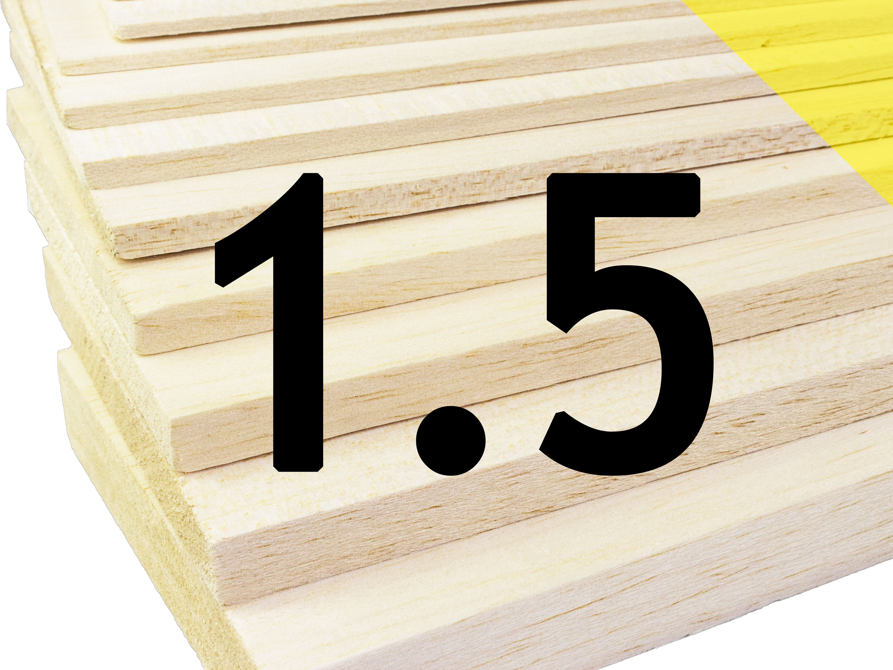 Пластина бальзова 1.5x100x1000мм (Легка) (світлина #1)