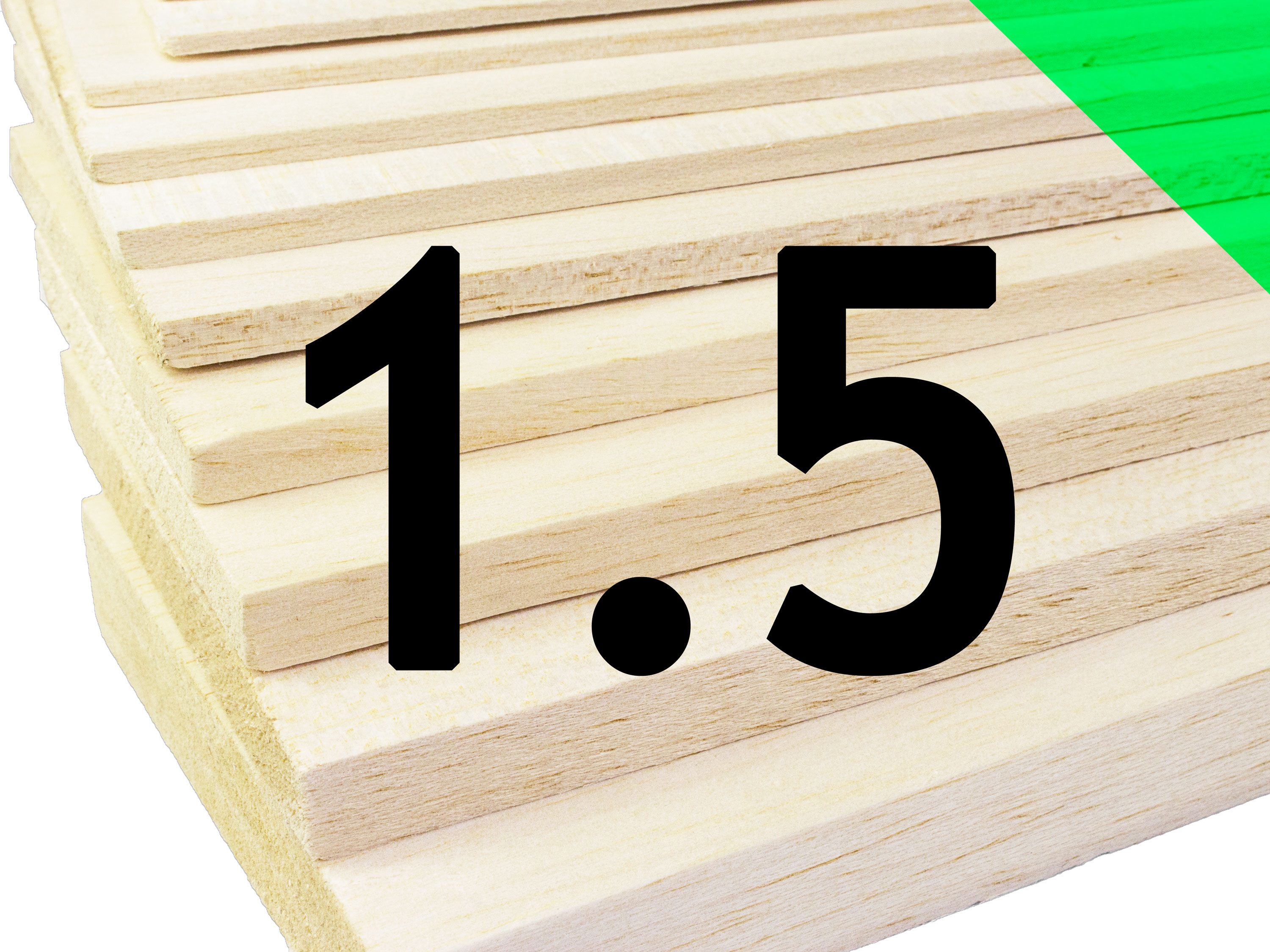 Пластина бальзова 1.5x100x1000мм (Середня) (світлина #1)