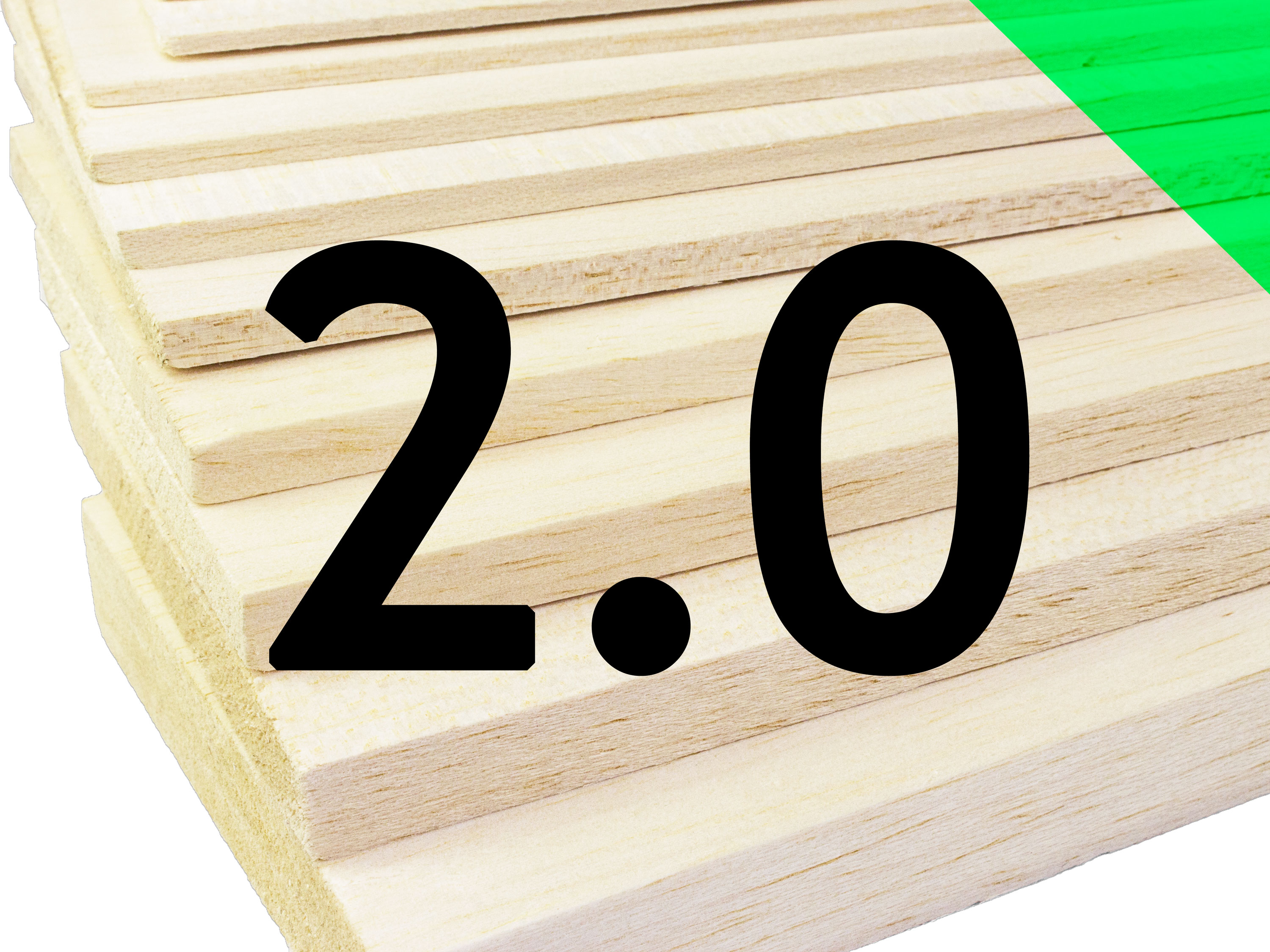 Пластина бальзова 2x100x1000мм (Середня) (світлина #1)