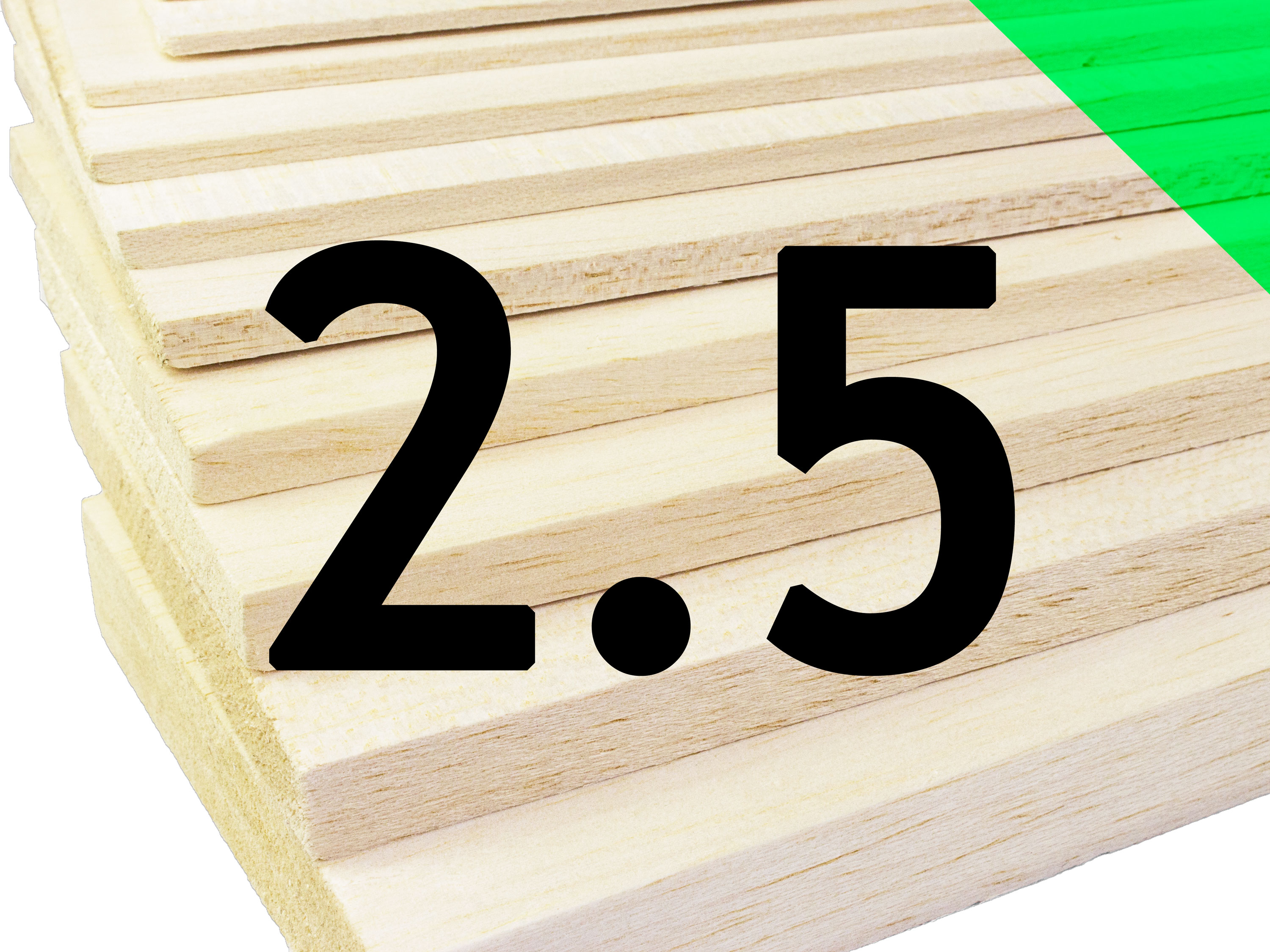 Пластина бальзова 2.5x100x1000мм (Середня) (світлина #1)