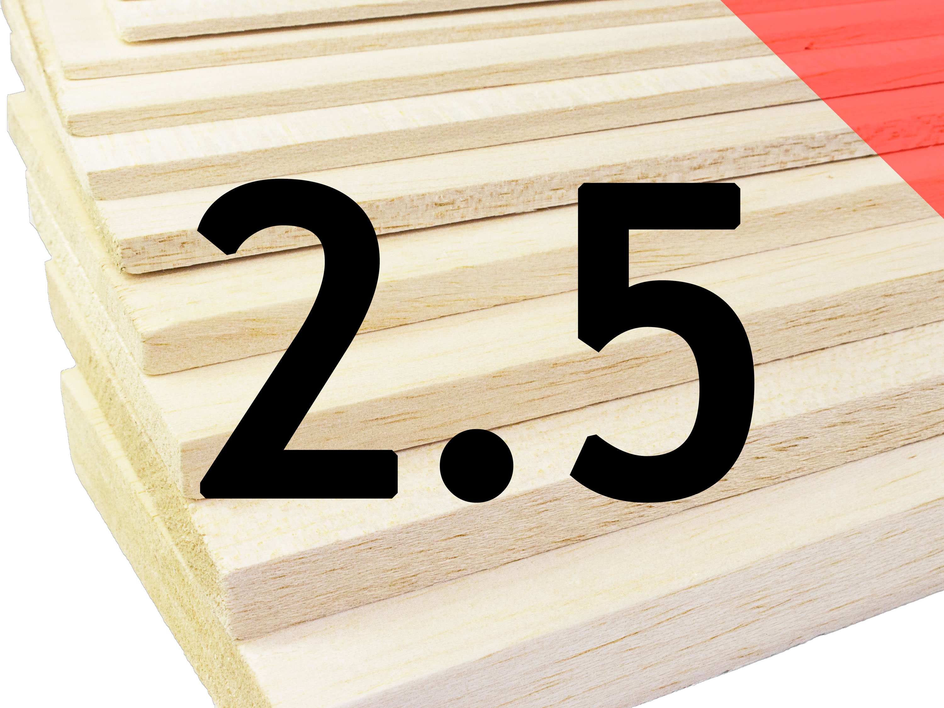 Пластина бальзова 2.5x100x1000мм (Важка) (світлина #1)