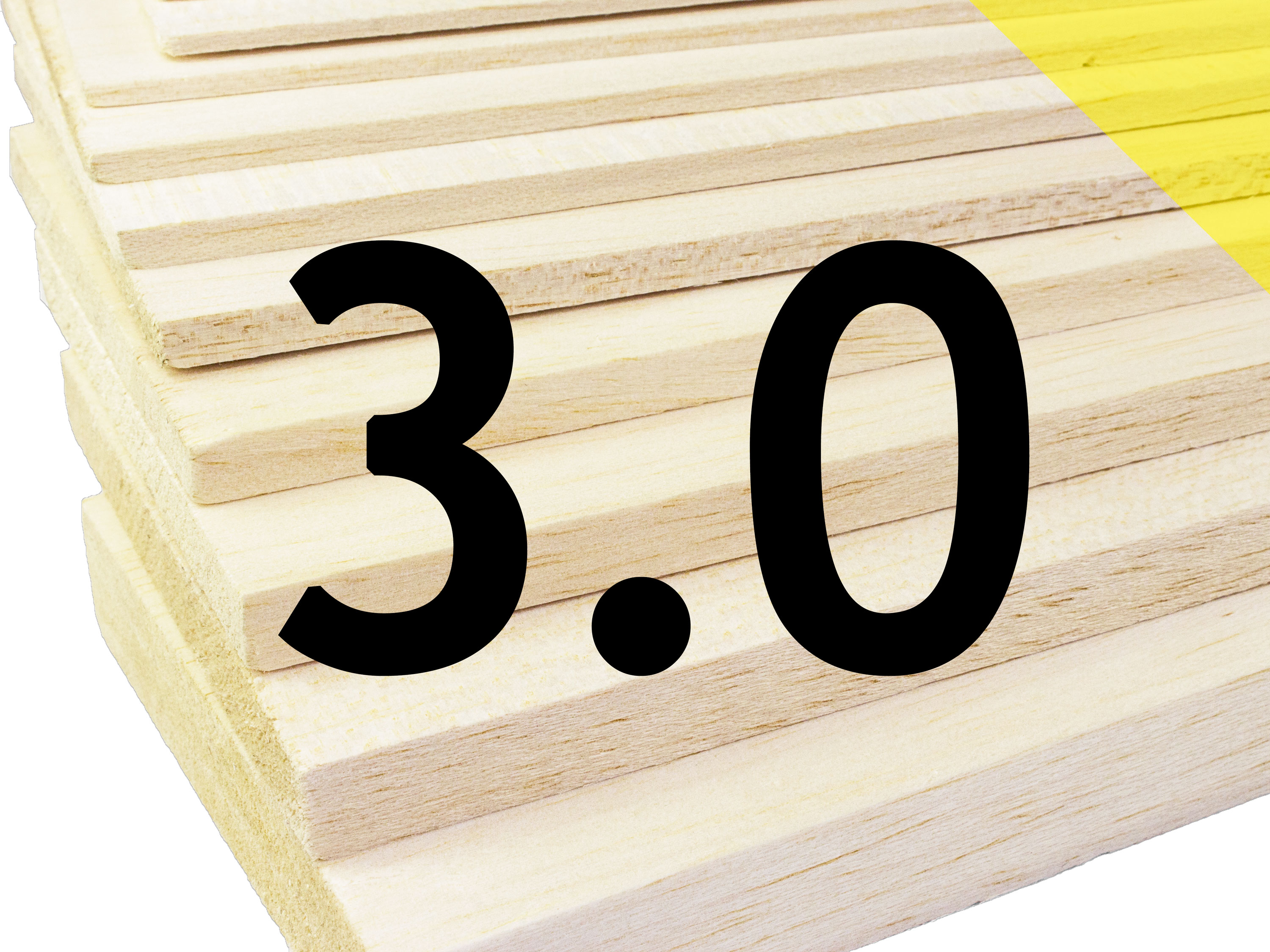 Пластина бальзова 3x100x1000мм (Легка) (світлина #1)