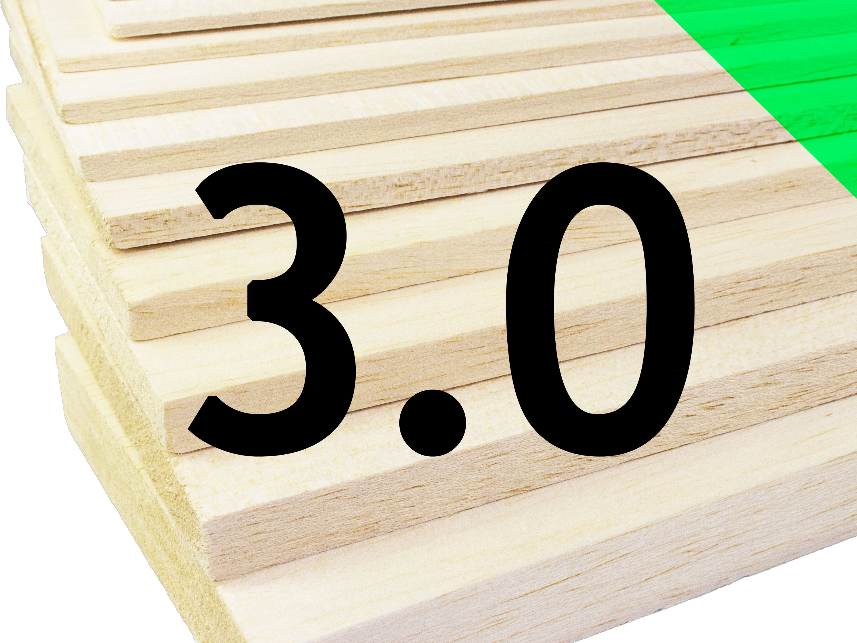 Пластина бальзова 3x100x1000мм (Середня) (світлина #1)