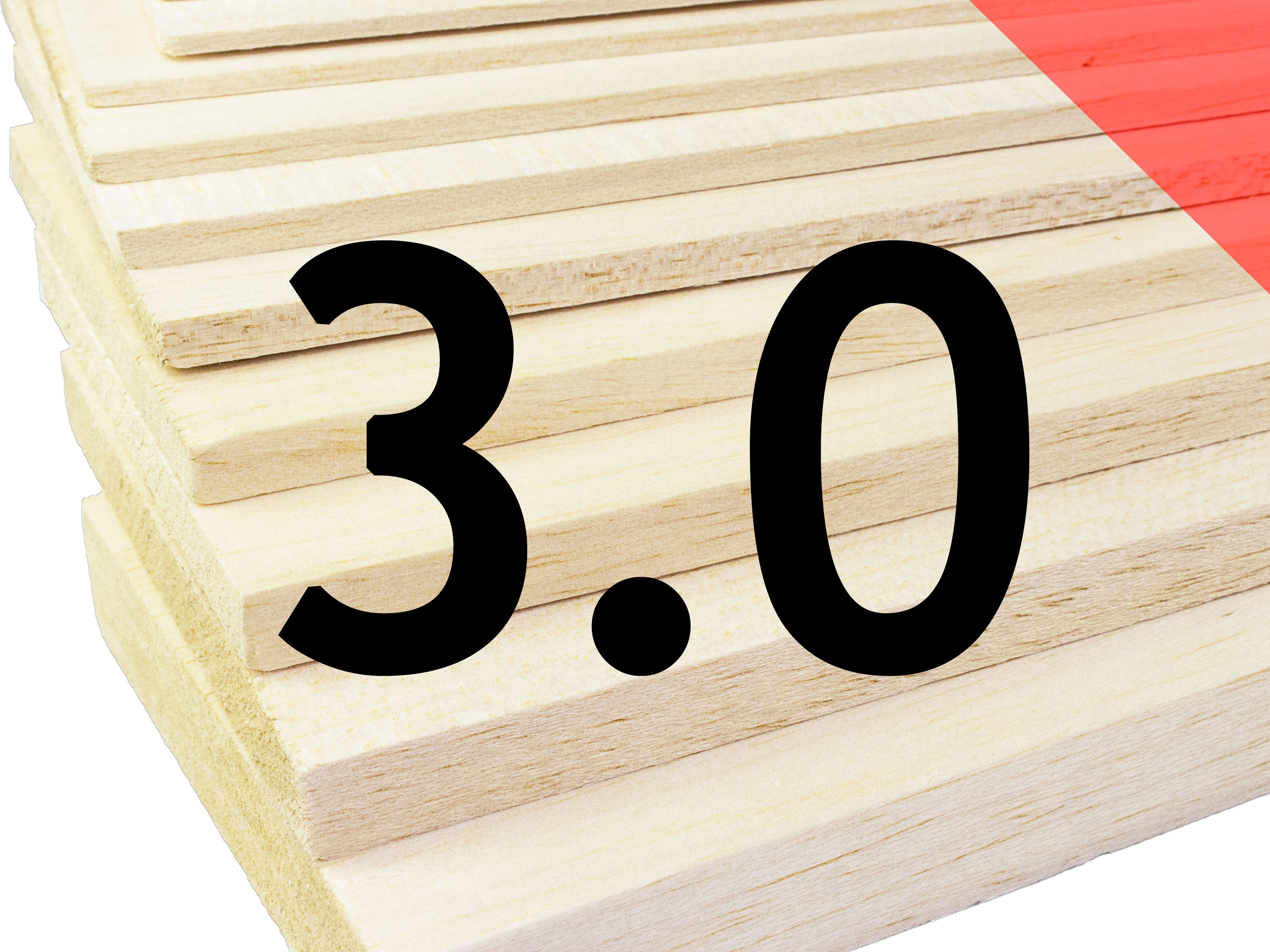 Пластина бальзова 3x100x1000мм (Важка) (світлина #1)