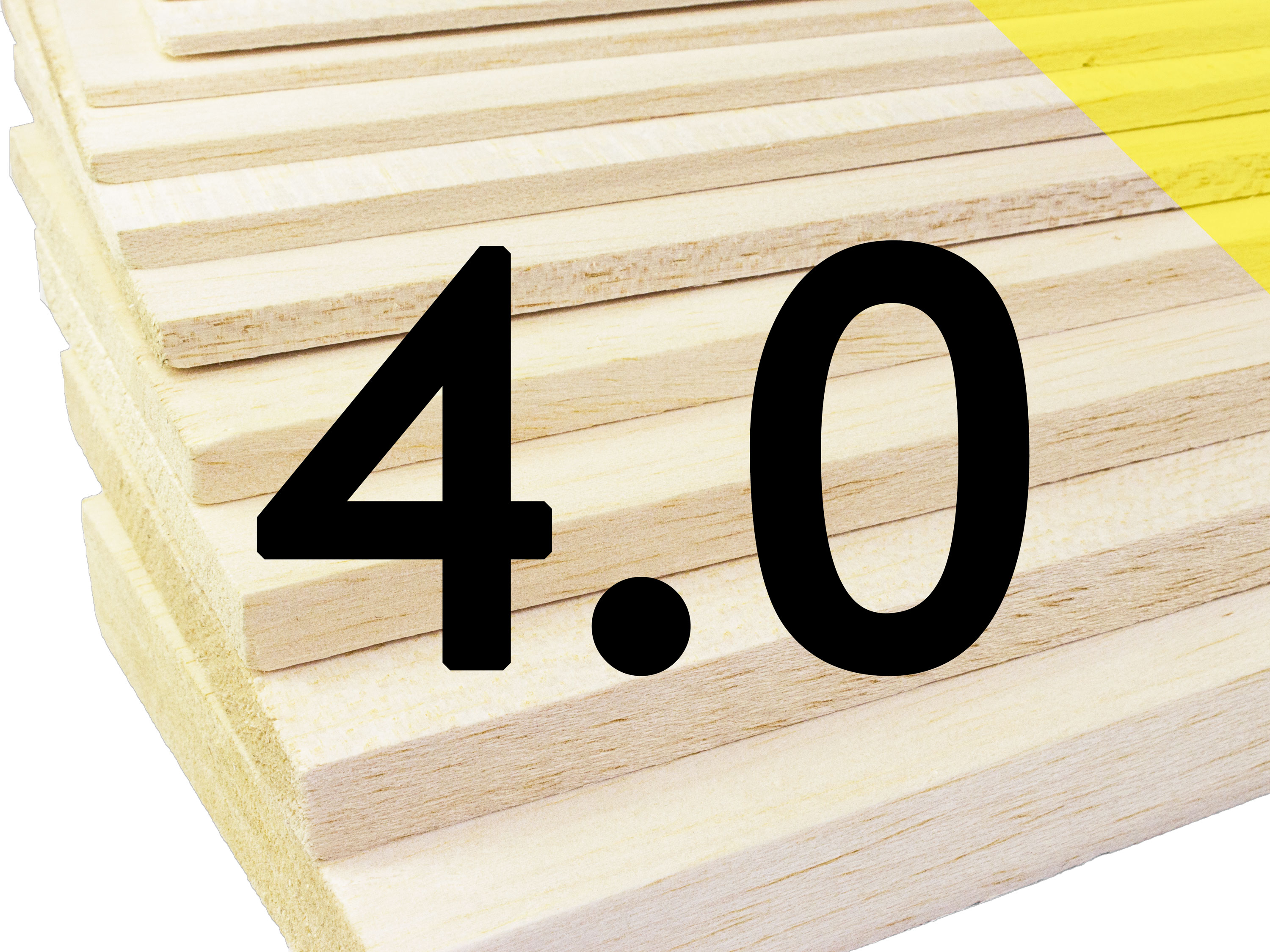 Пластина бальзова 4x100x1000мм (Легка) (світлина #1)