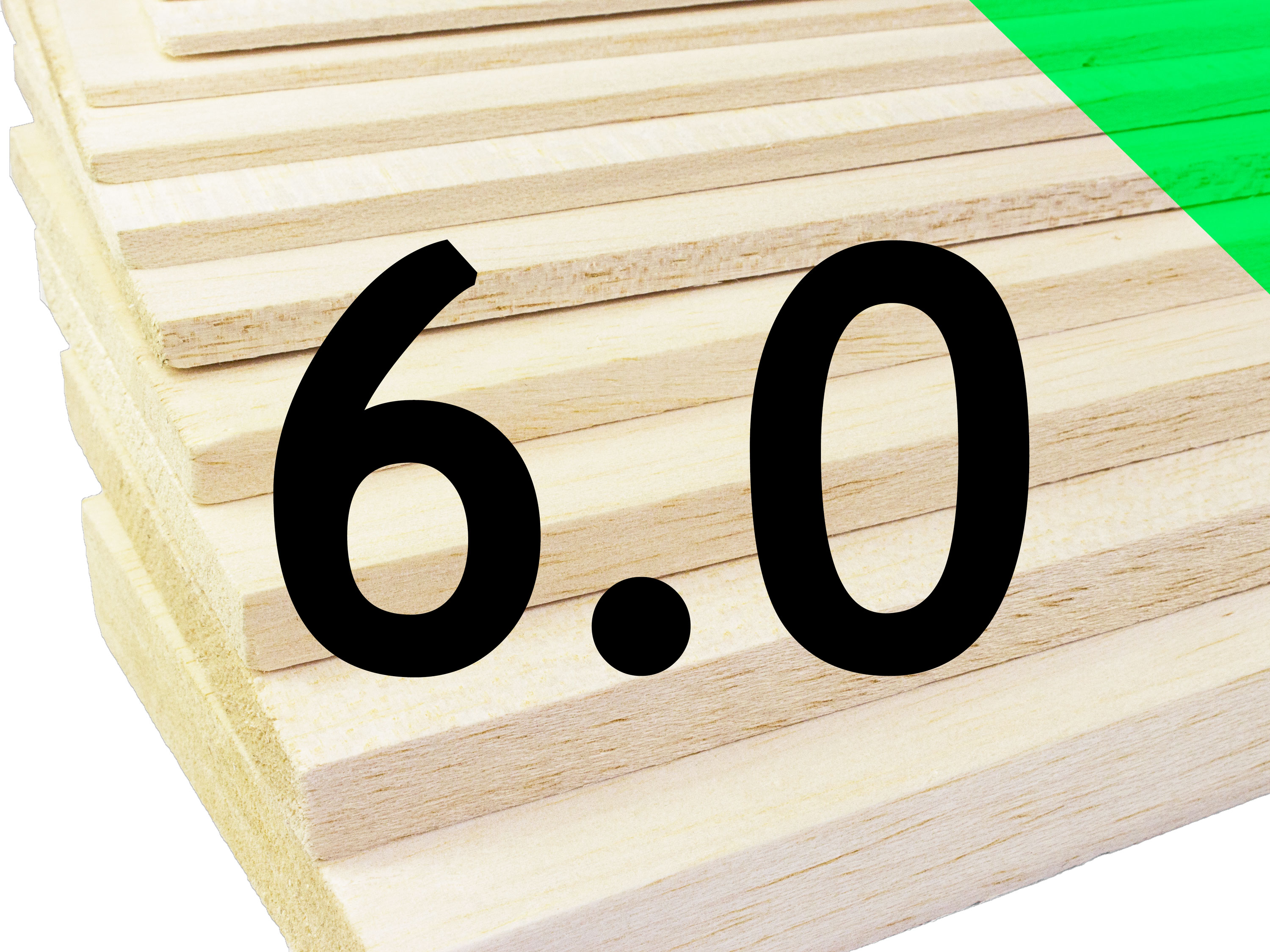 Пластина бальзова 6x100x1000мм (Середня) (світлина #1)