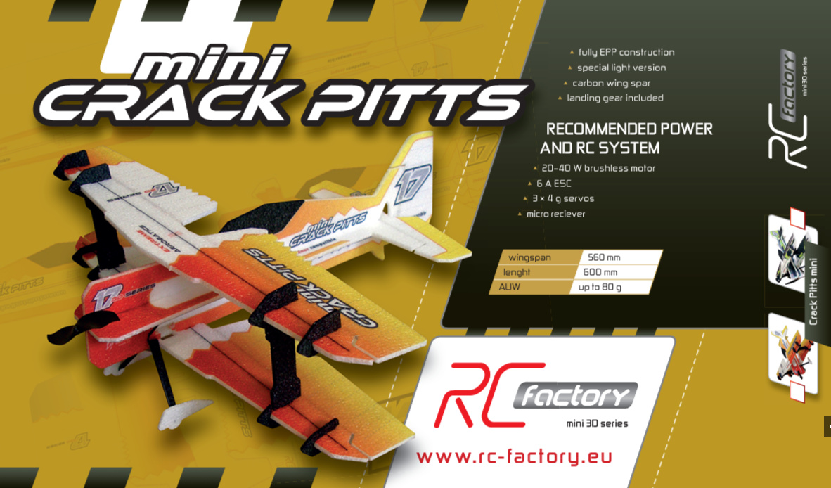 Модель для 3D-пілотажу з Crack Pitts Mini (оранжева) (світлина #2)