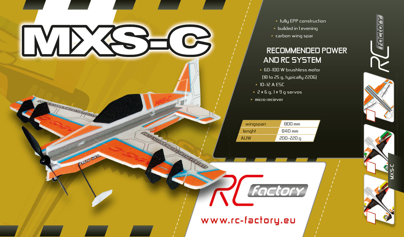 Модель для 3D-пілотажу MXS-C (Orange) (світлина #2)