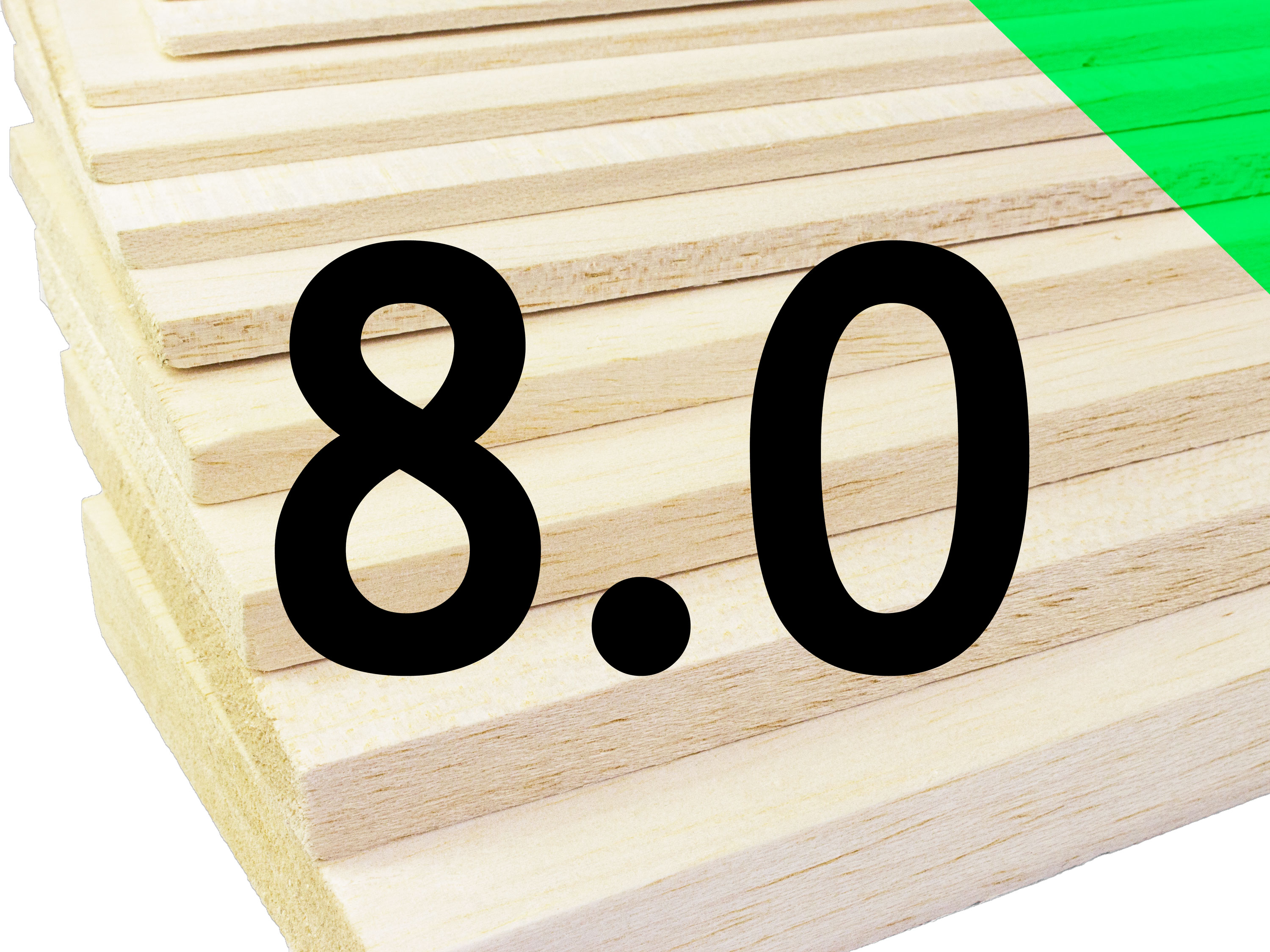 Пластина бальзова 8x100x1000мм (Середня) (світлина #1)