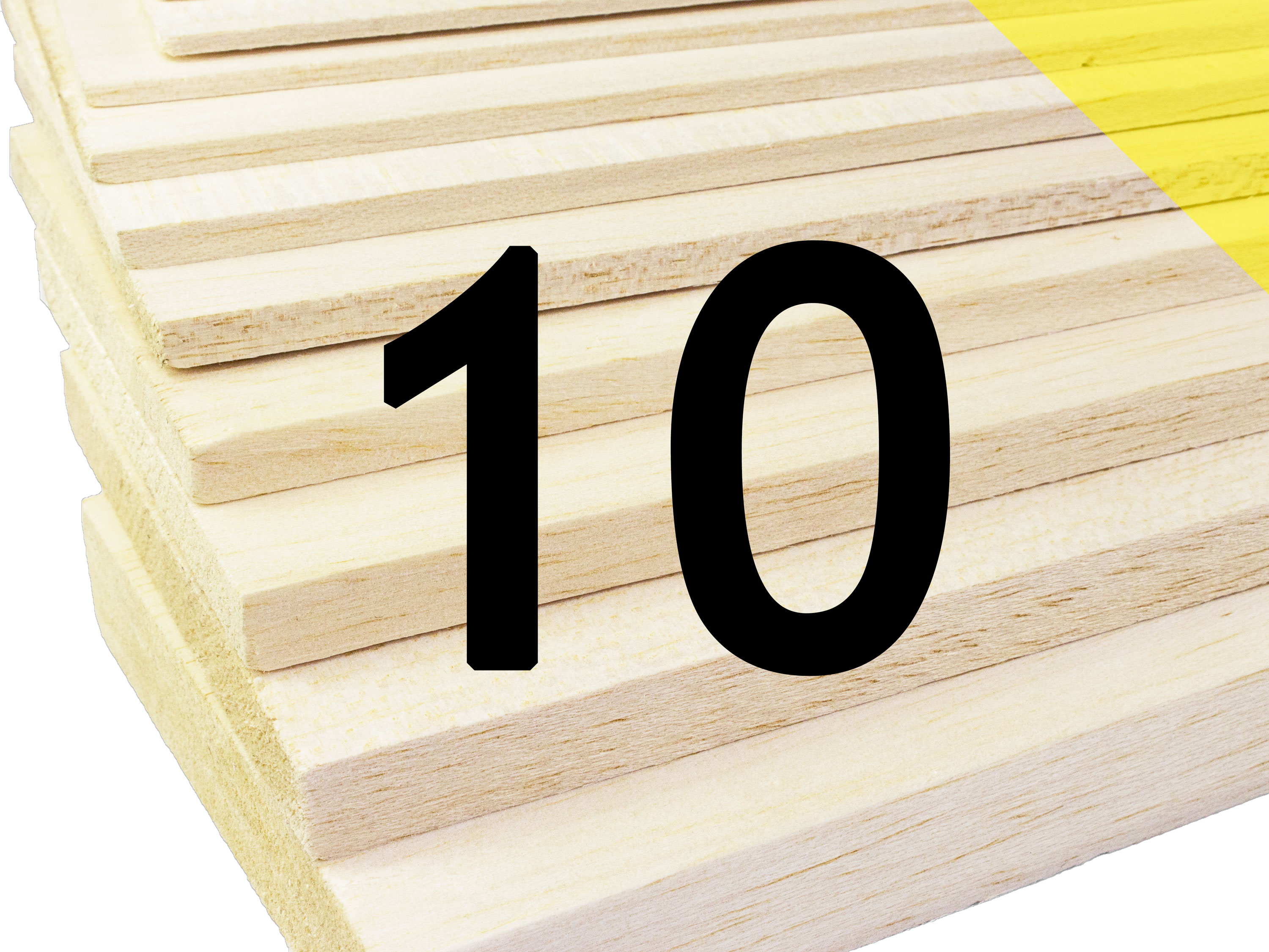 Пластина бальзова 10x100x1000мм пластина (Легка) (світлина #1)