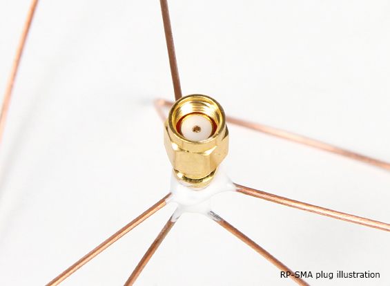 Комплект антен кругової поляризації 900МГц RP-SMA короткі (світлина #2)