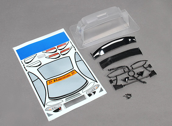 Прозорий корпус 1/10 TY15 з комплектом наклейок (світлина #2)