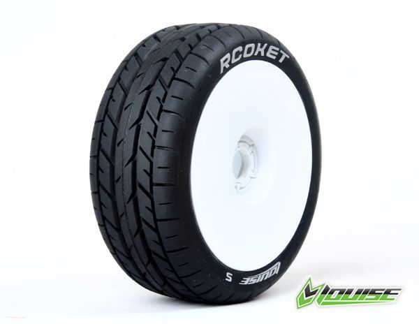 Колеса Louise Buggy 1/8 Racing B-ROCKET Soft білі (пара) (світлина #1)