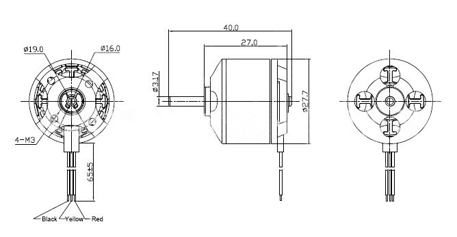 Двигун безколекторний A2212/13T-1000kv (світлина #2)