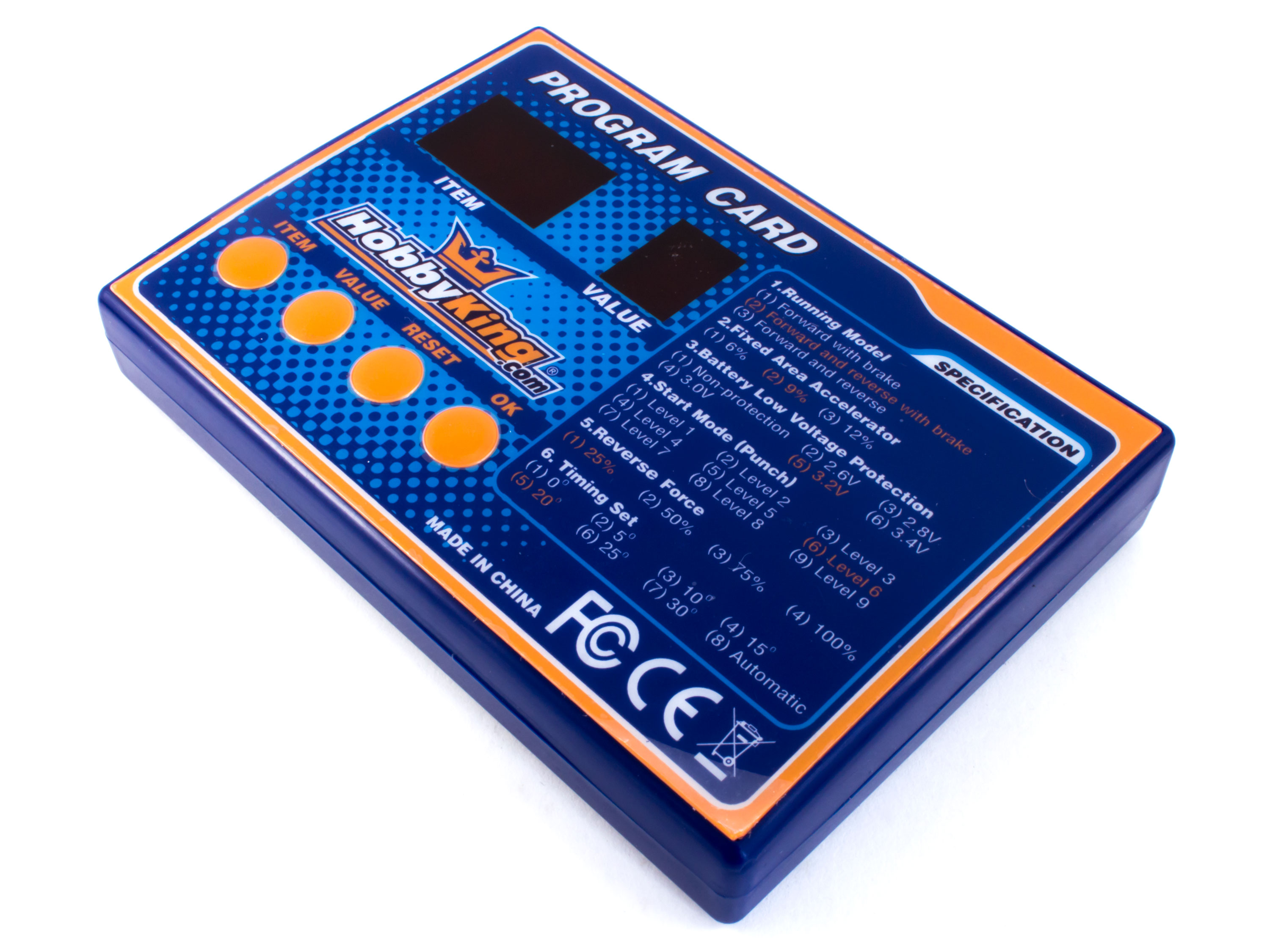 Карта програмування для регуляторів швидкості HobbyKing з водяним охолодженням (світлина #3)