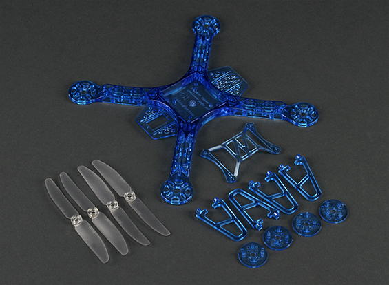 Рама до квадрокоптера HobbyKing FPV250 V4 Blue Ghost Edition LED (світлина #3)