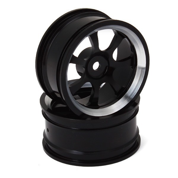Диски алюмінієві 1/10 RC On-Road (чорні) 4шт. (світлина #1)