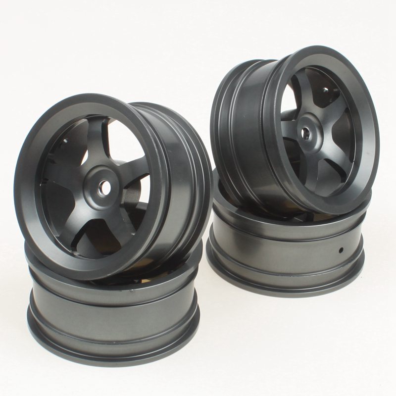 Диски алюмінієві 1/10 RC On-Road (сірі) (світлина #1)