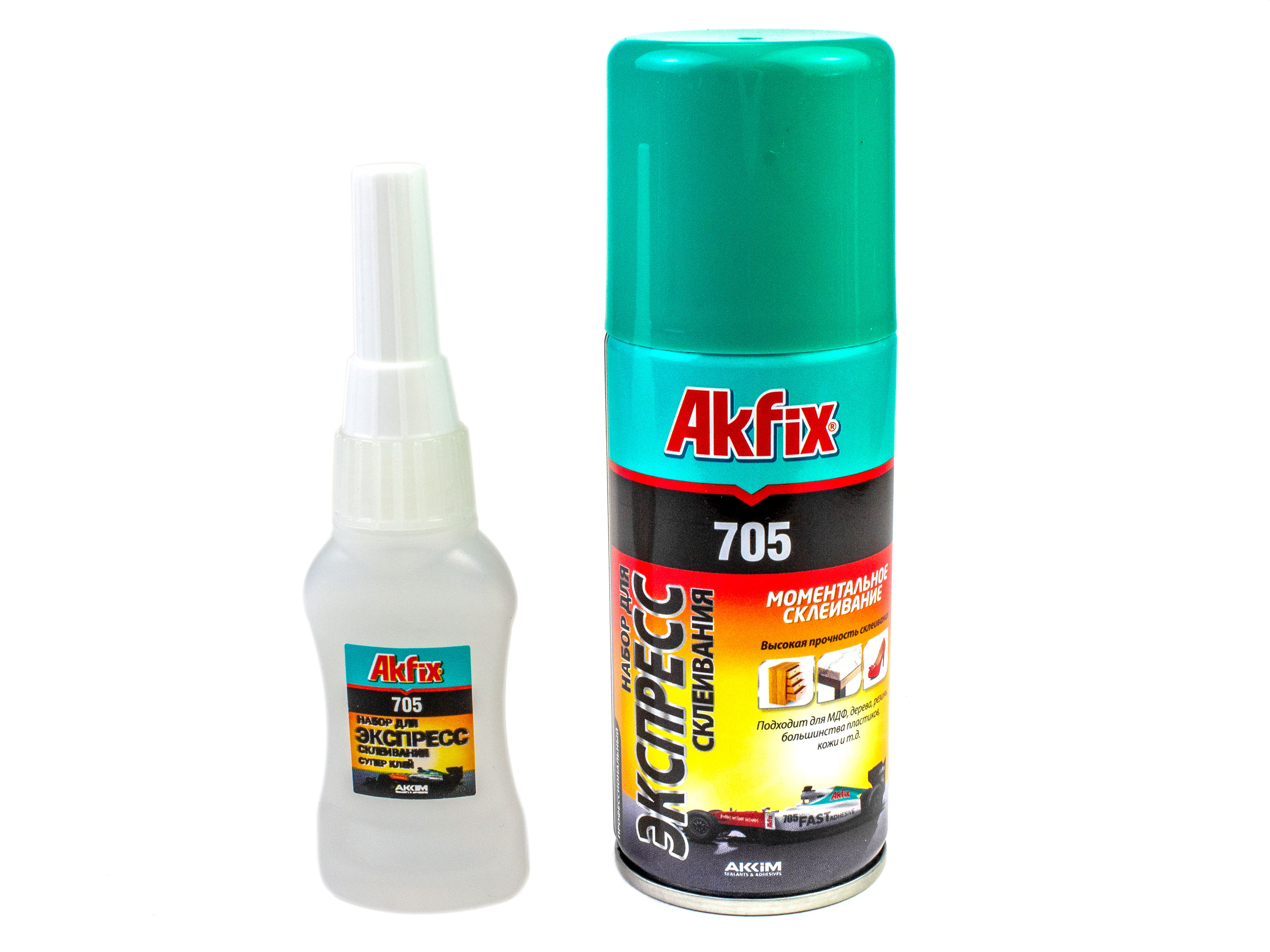 Клей цианоакрилатний з активатором Akfix 705 (25г + 100мл) (світлина #1)