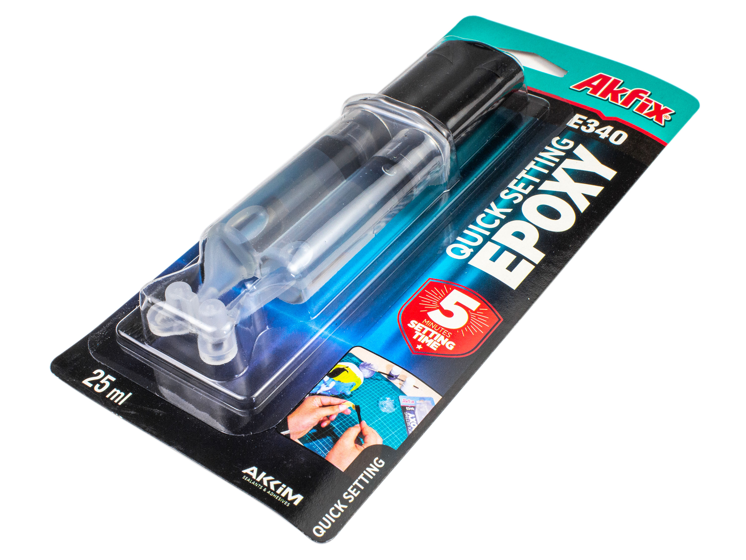 5-хвилинний епоксидний клей Akfix E340 (універсальний) (світлина #1)