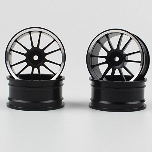 Диски алюмінієві 1/10 RC On-Road (чорні) (світлина #1)