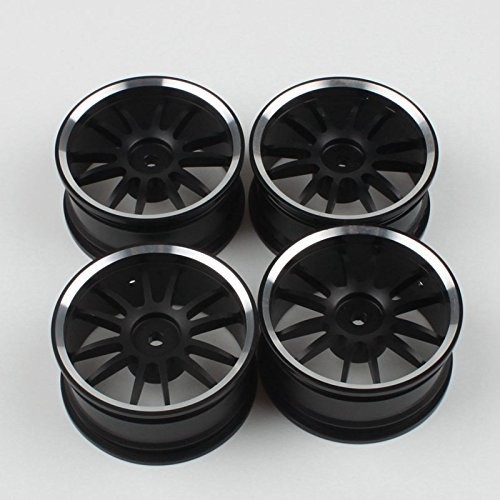 Диски алюмінієві 1/10 RC On-Road (чорні) (світлина #2)