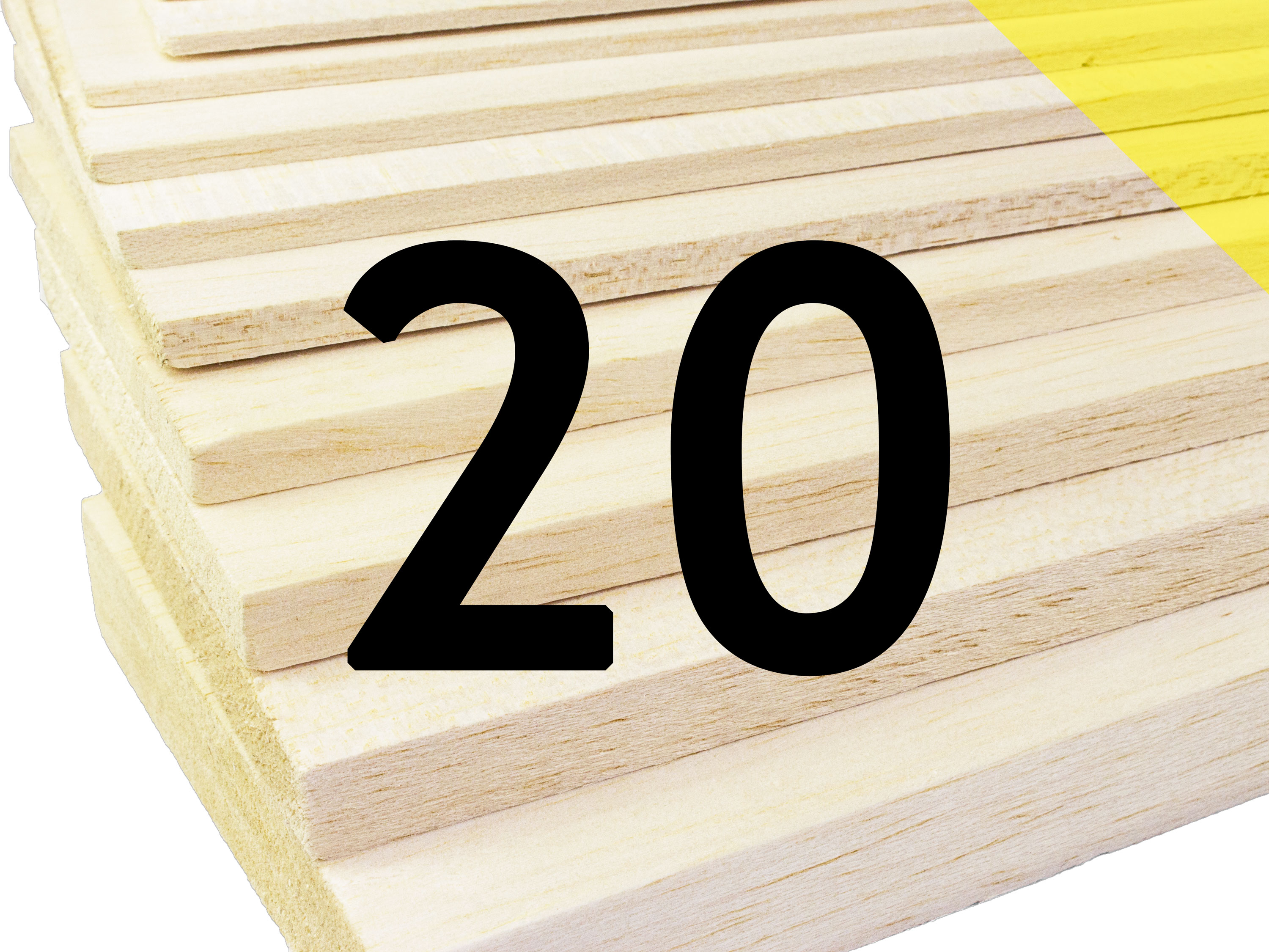 Пластина бальзова 20x100x1000мм (Легка) (світлина #1)