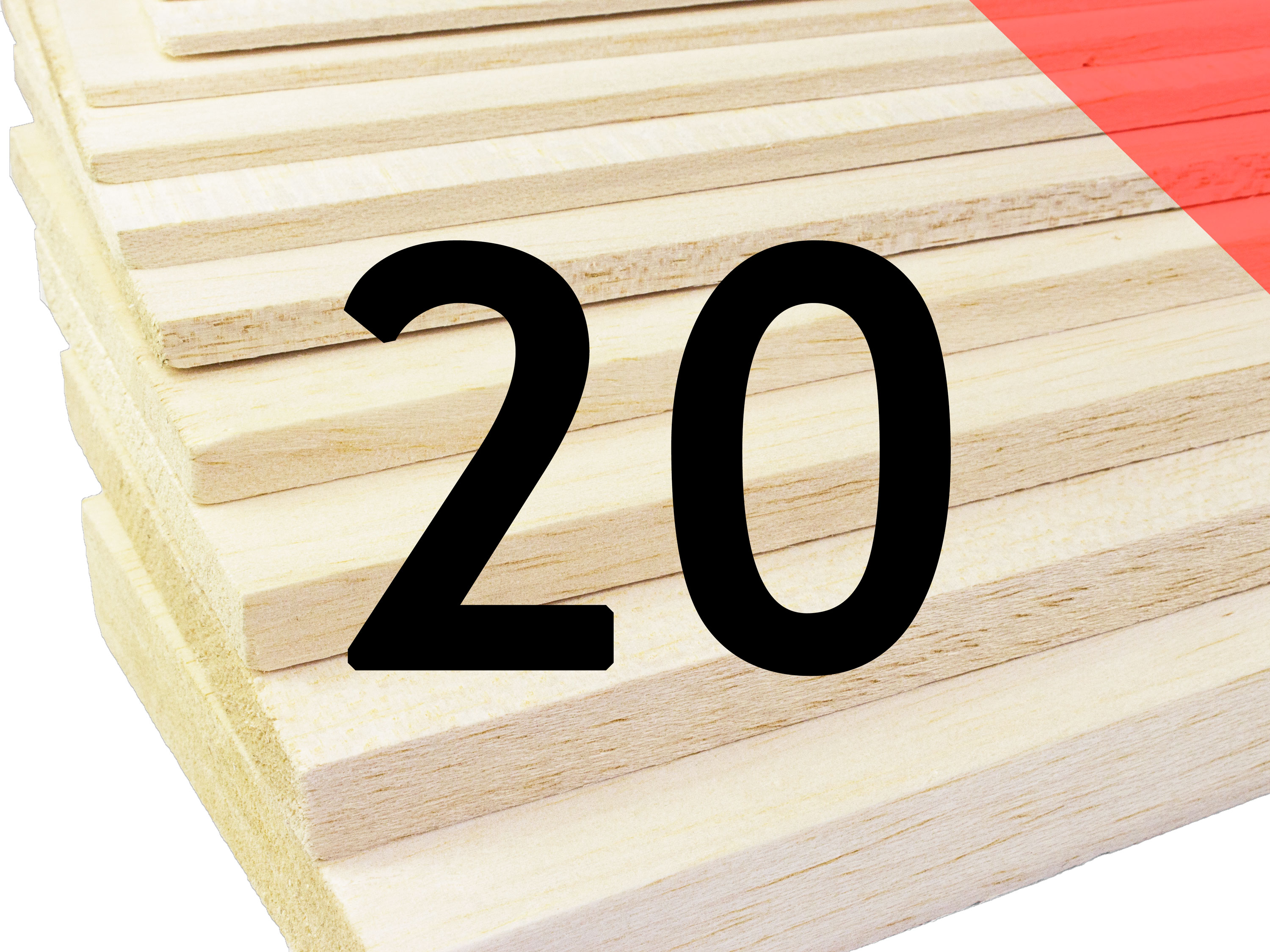 Пластина бальзова 20x100x1000мм (Важка) (світлина #1)