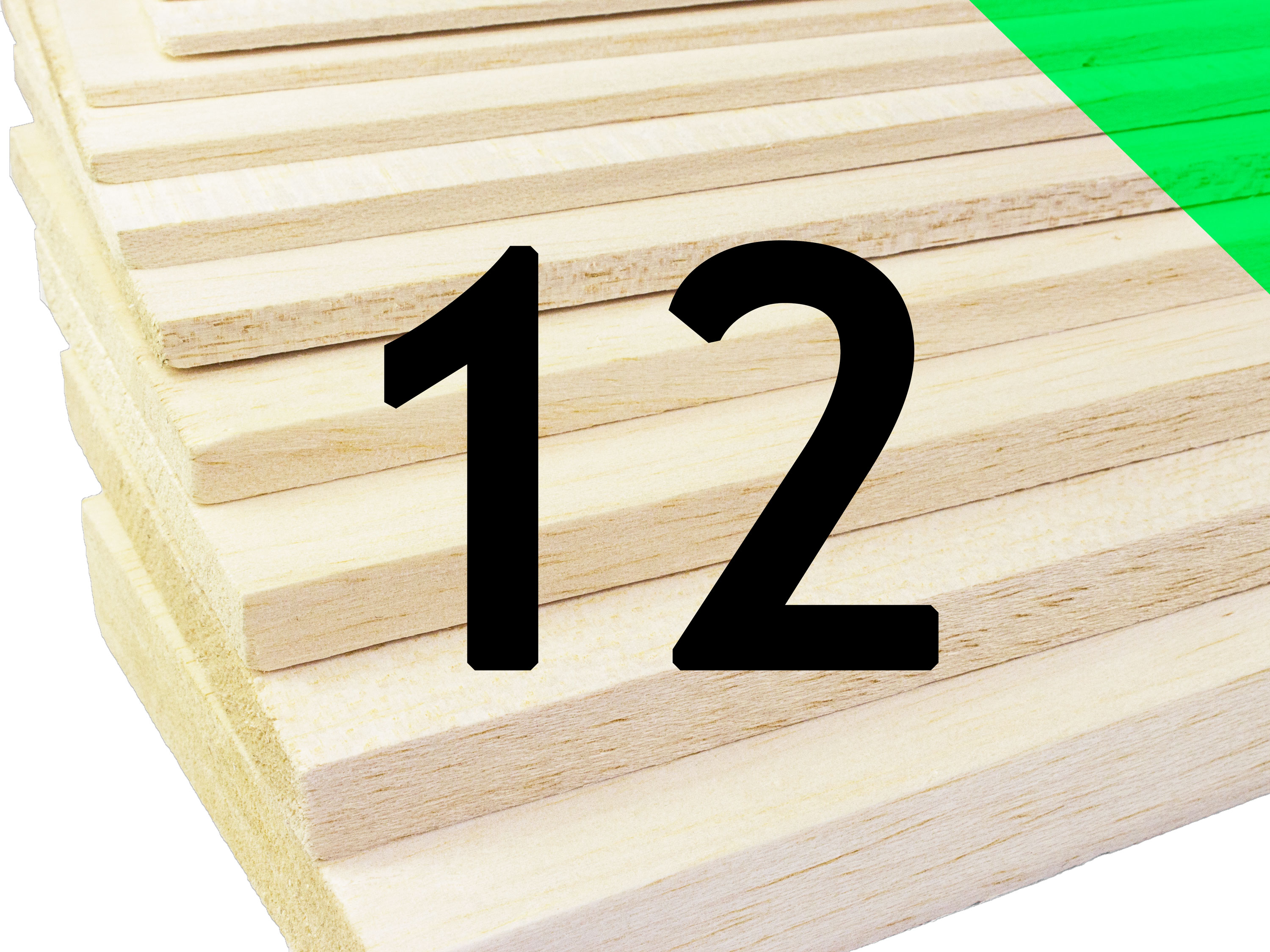 Пластина бальзова 12x100x1000мм (Середня) (світлина #1)