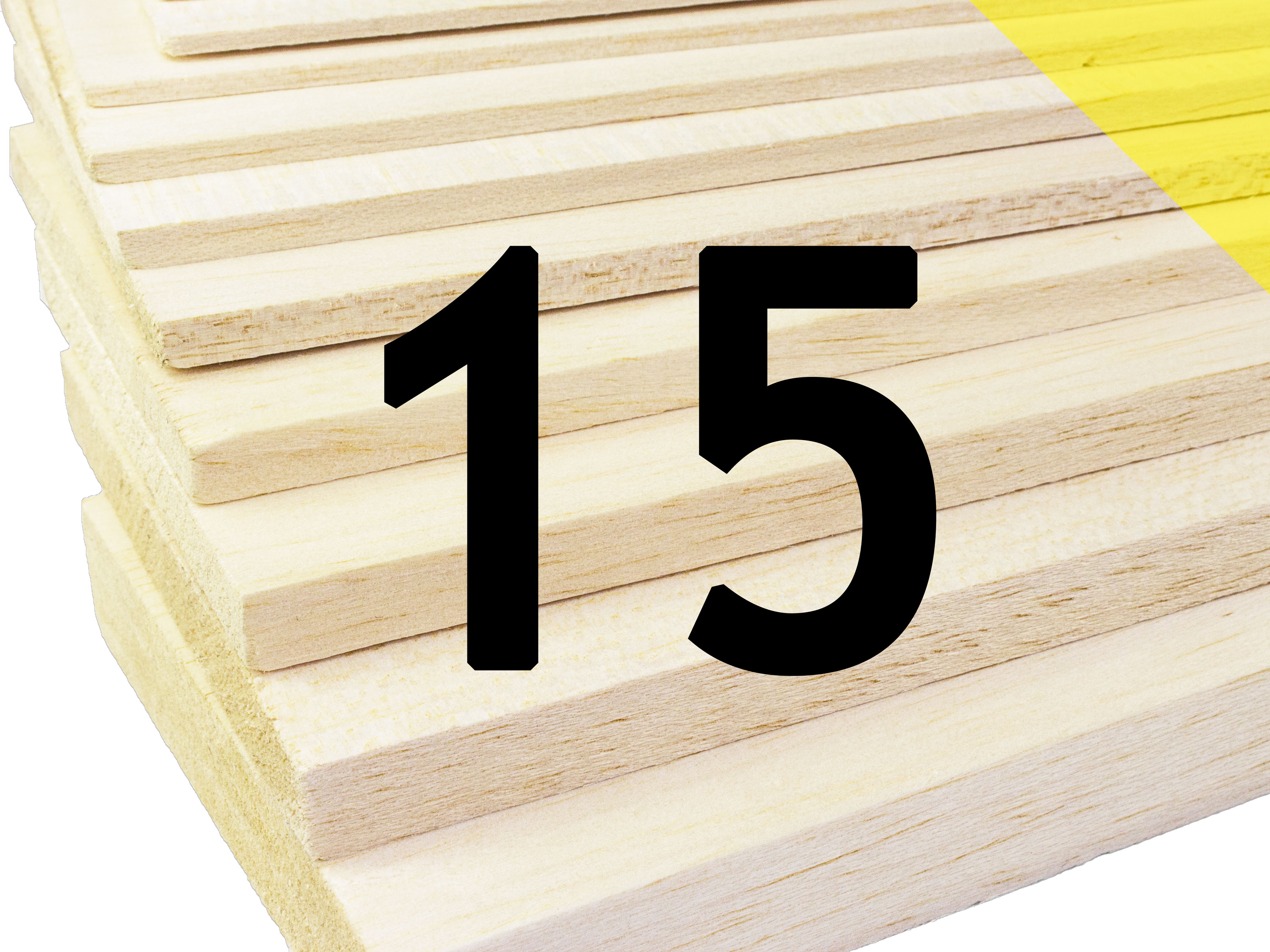 Пластина бальзова 15x100x1000мм (Легка) (світлина #1)