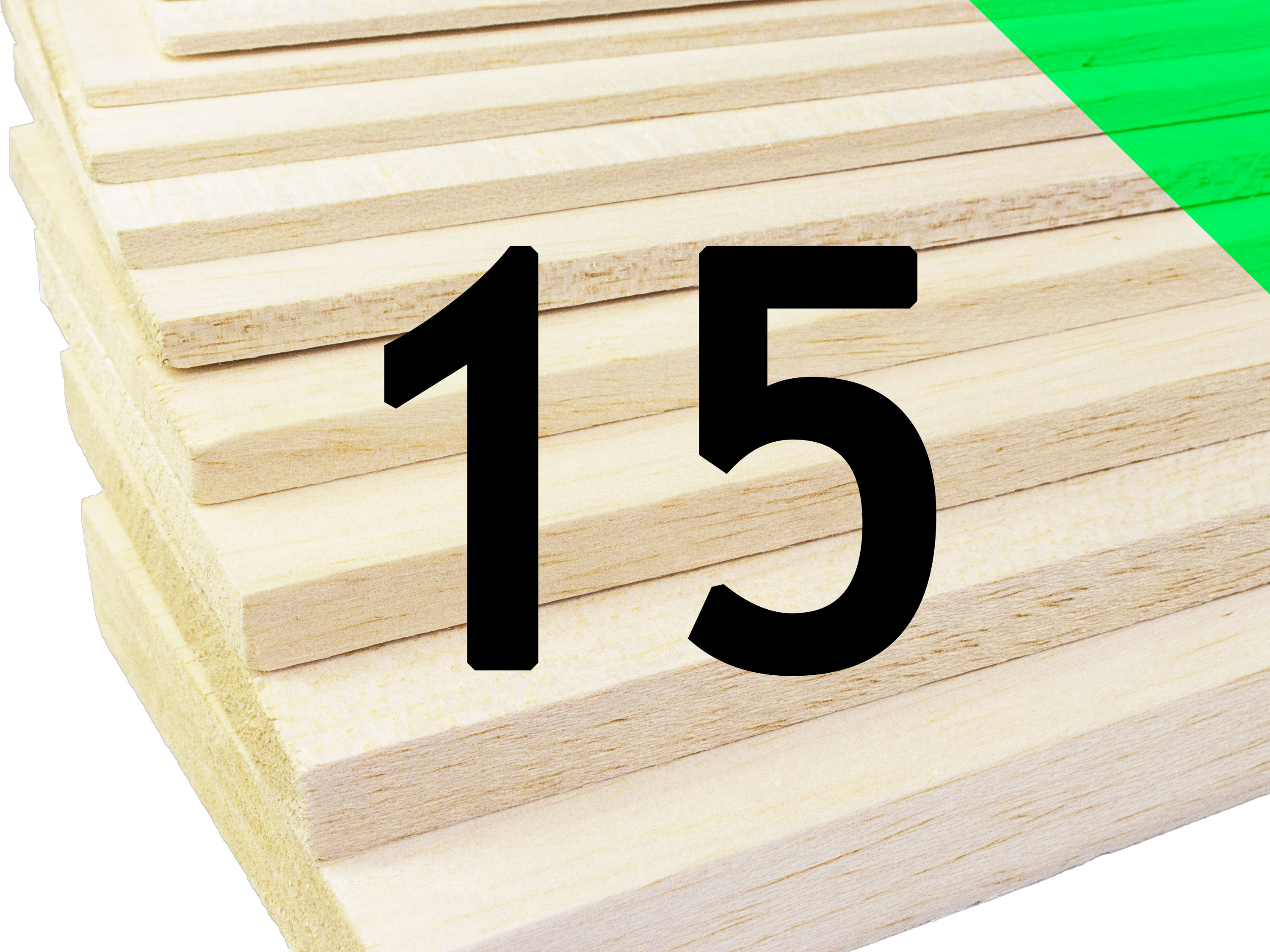 Пластина бальзова 15x100x1000мм (Середня) (світлина #1)