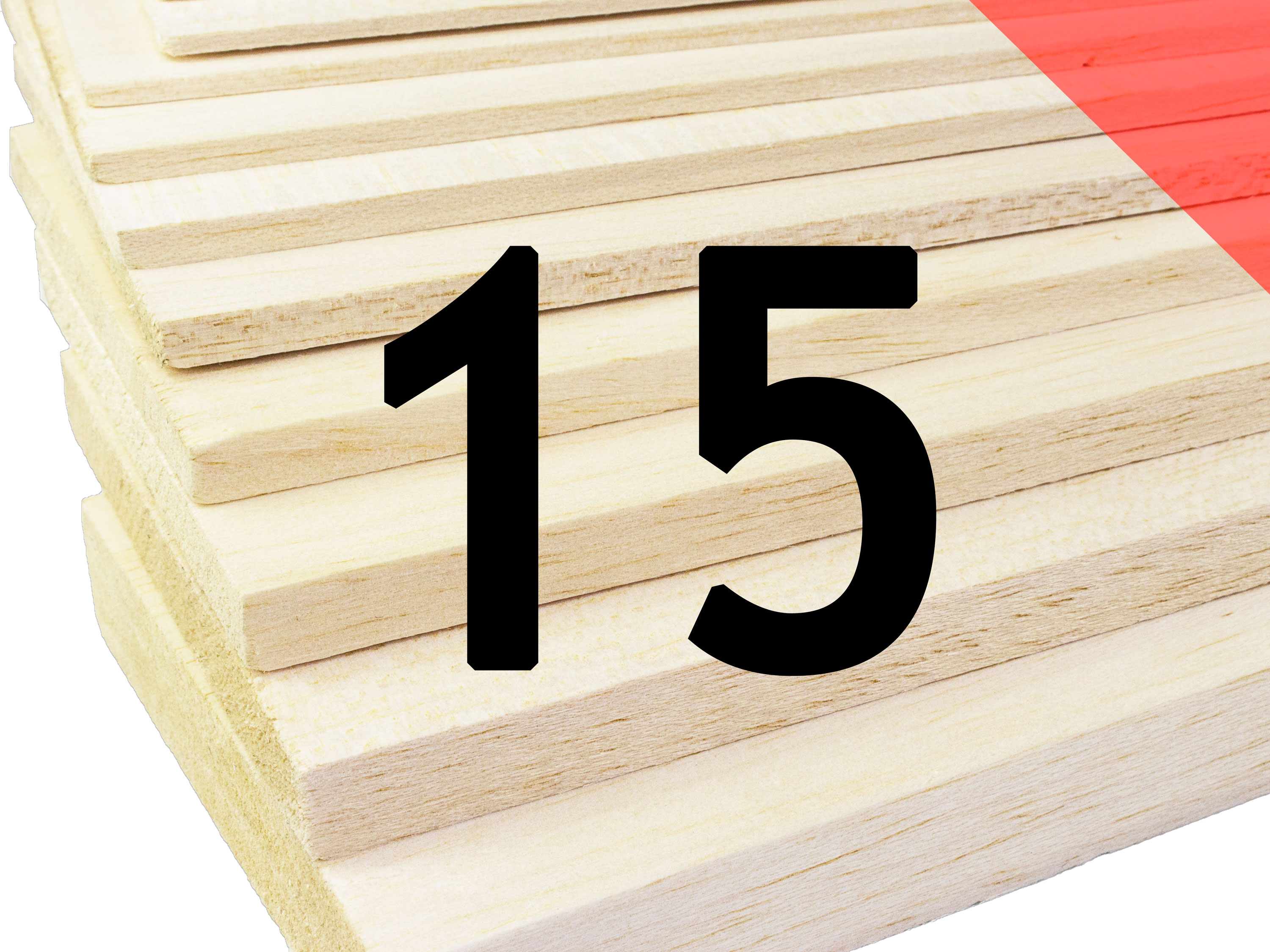 Пластина бальзова 15x100x1000мм (Важка) (світлина #1)