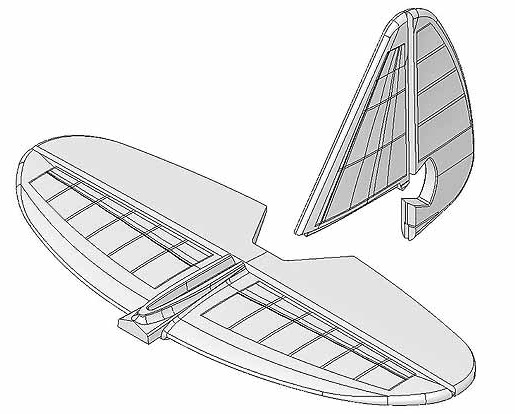Хвостове оперення для авіамоделі Multiplex FunCub (світлина #1)