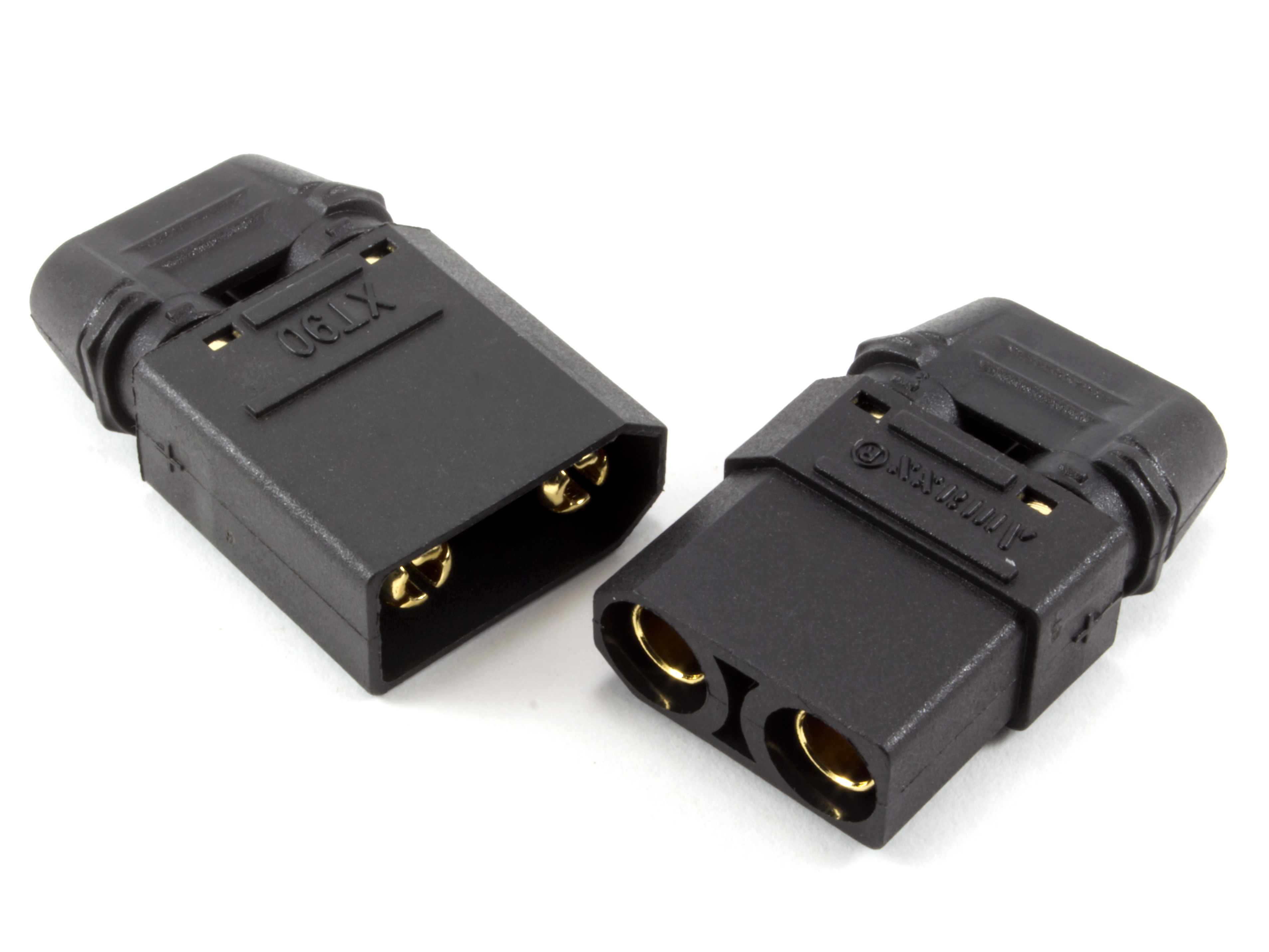 Роз’єм нейлоновий XT90 з ізолюючою насадкою (пара) (чорний) (світлина #1)