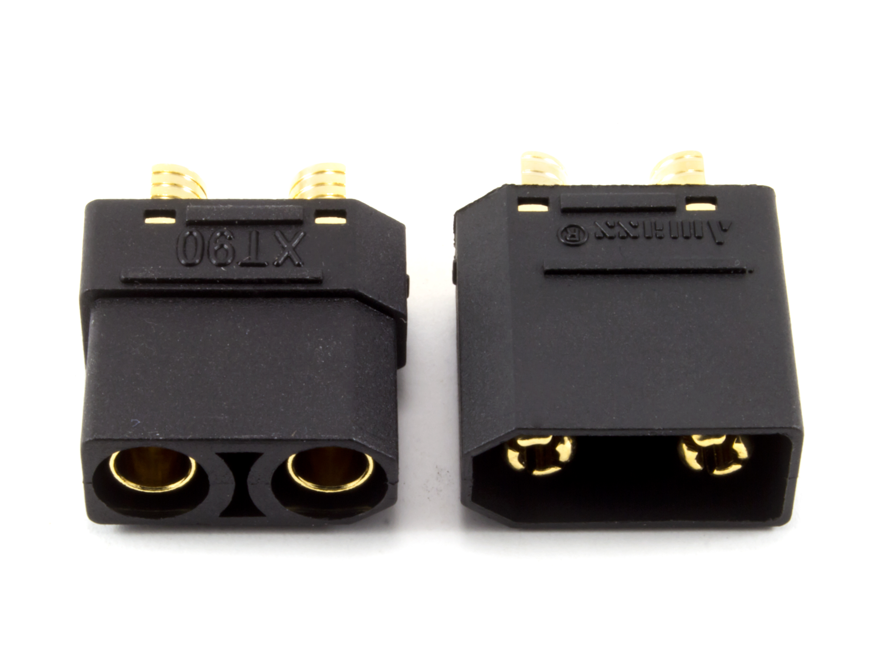 Роз’єм нейлоновий XT90 з ізолюючою насадкою (пара) (чорний) (світлина #3)