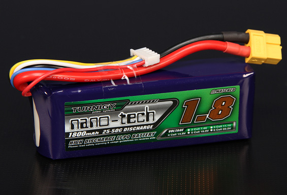 Акумулятор Turnigy nano-tech 1800mAh 4S 25C (світлина #1)