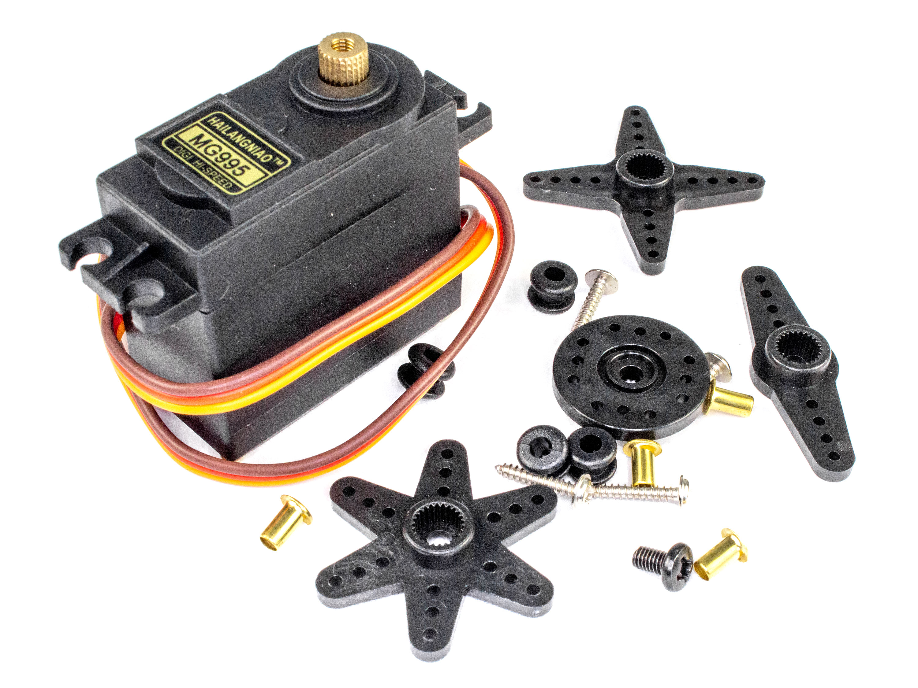 Сервомеханізм аналоговий MG995R (360°) 55g/9.4kg/0.20sec (4.8В) (світлина #2)