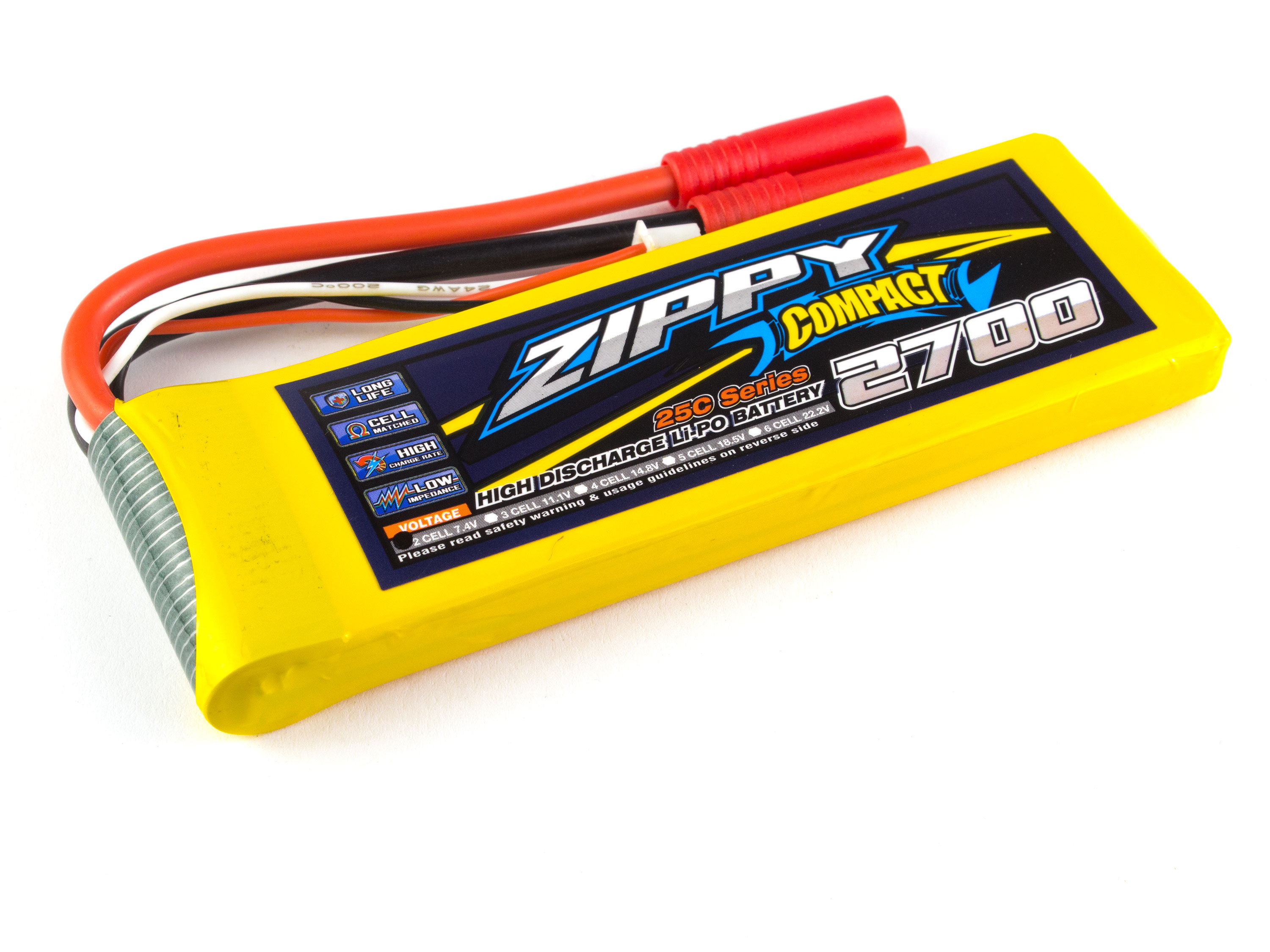 Акумулятор ZIPPY Compact 2700mAh 2S 25C (світлина #2)
