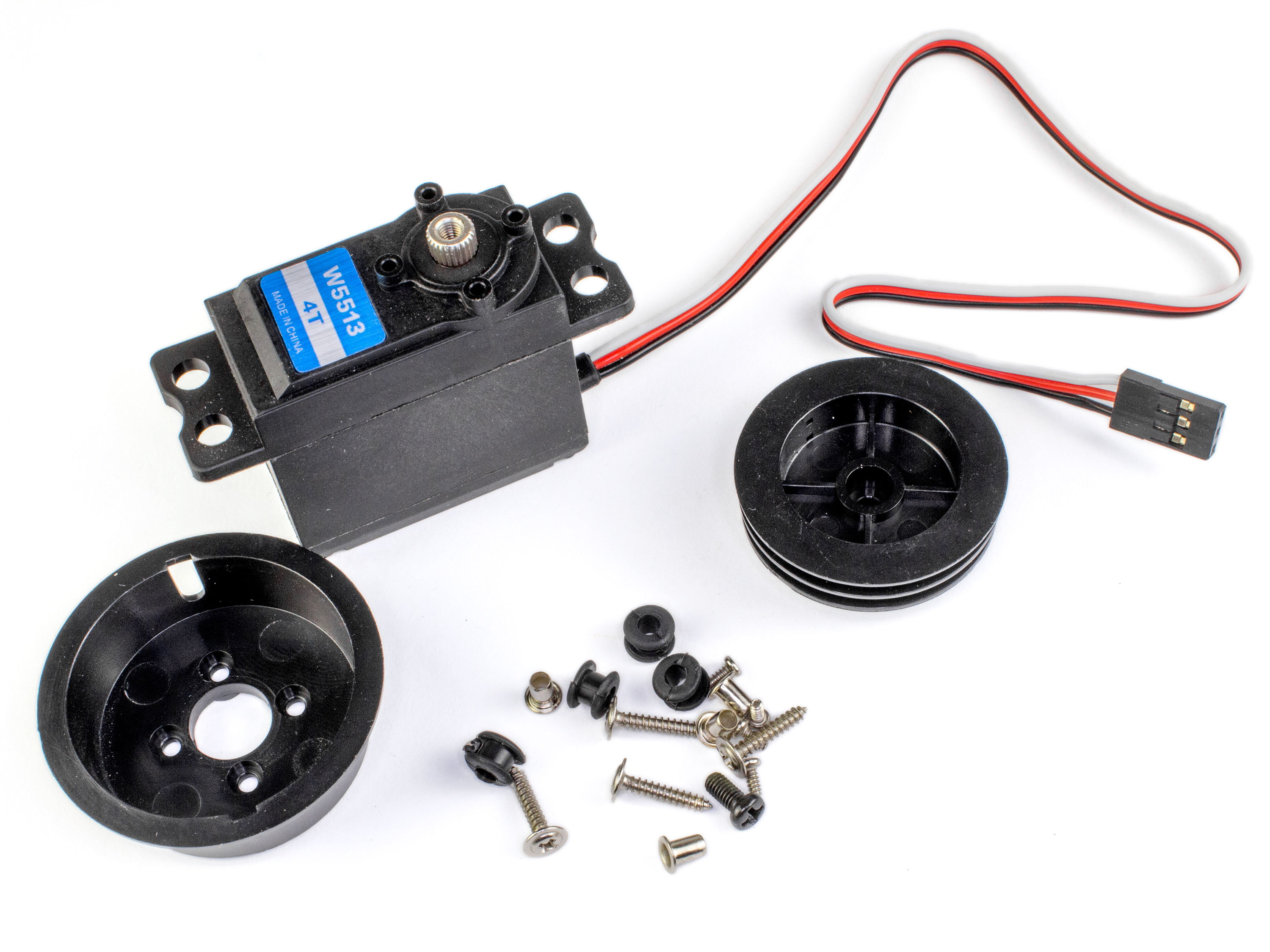 Сервомеханізм аналоговий (серво-лебідка) для вітрильних яхт W5513-4T 55g/9.24kg/1.1sec (4.8В) (світлина #4)