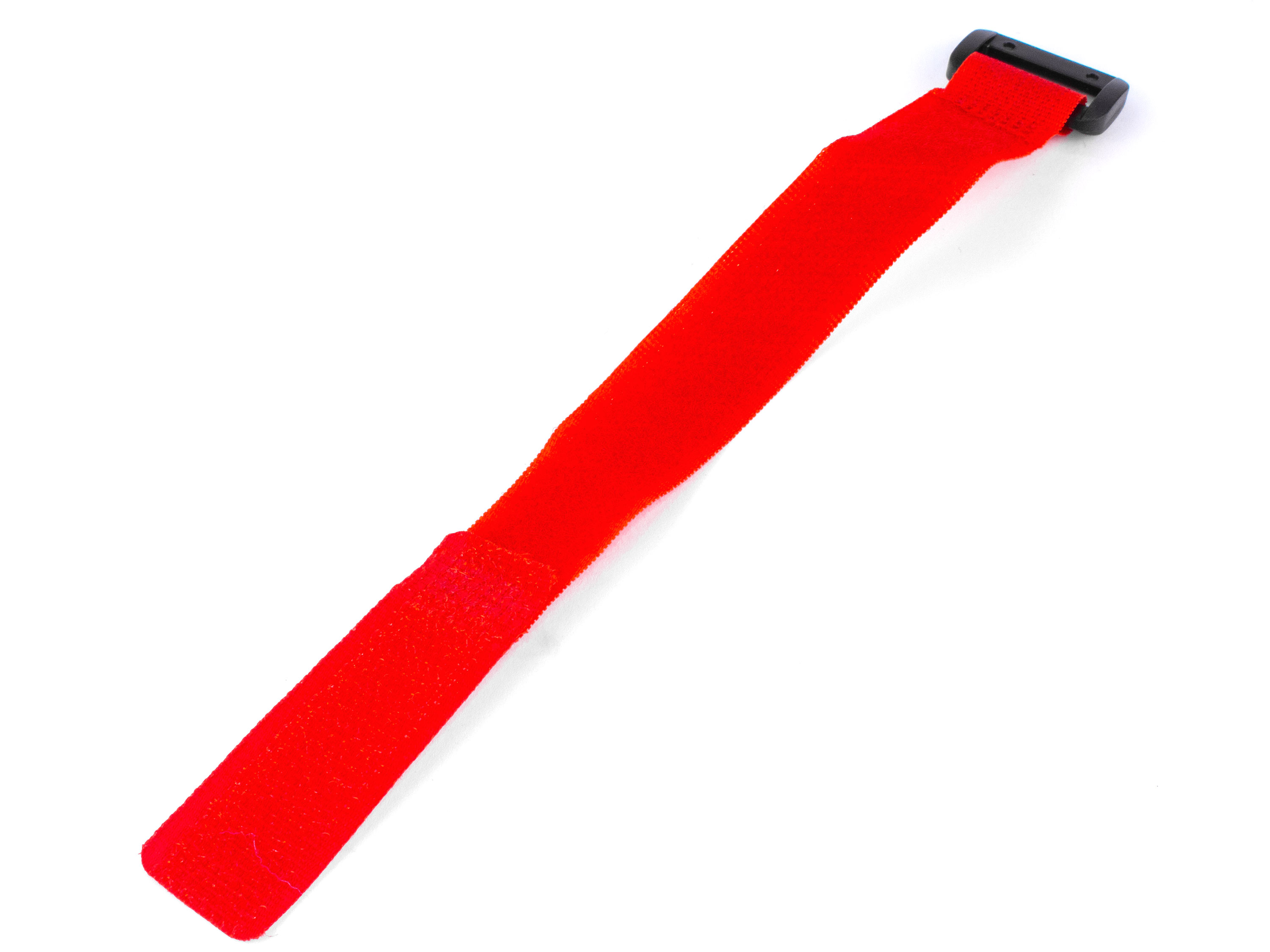 Ремінець (25см) для фіксації акумулятора на липучці (червоний) (світлина #1)