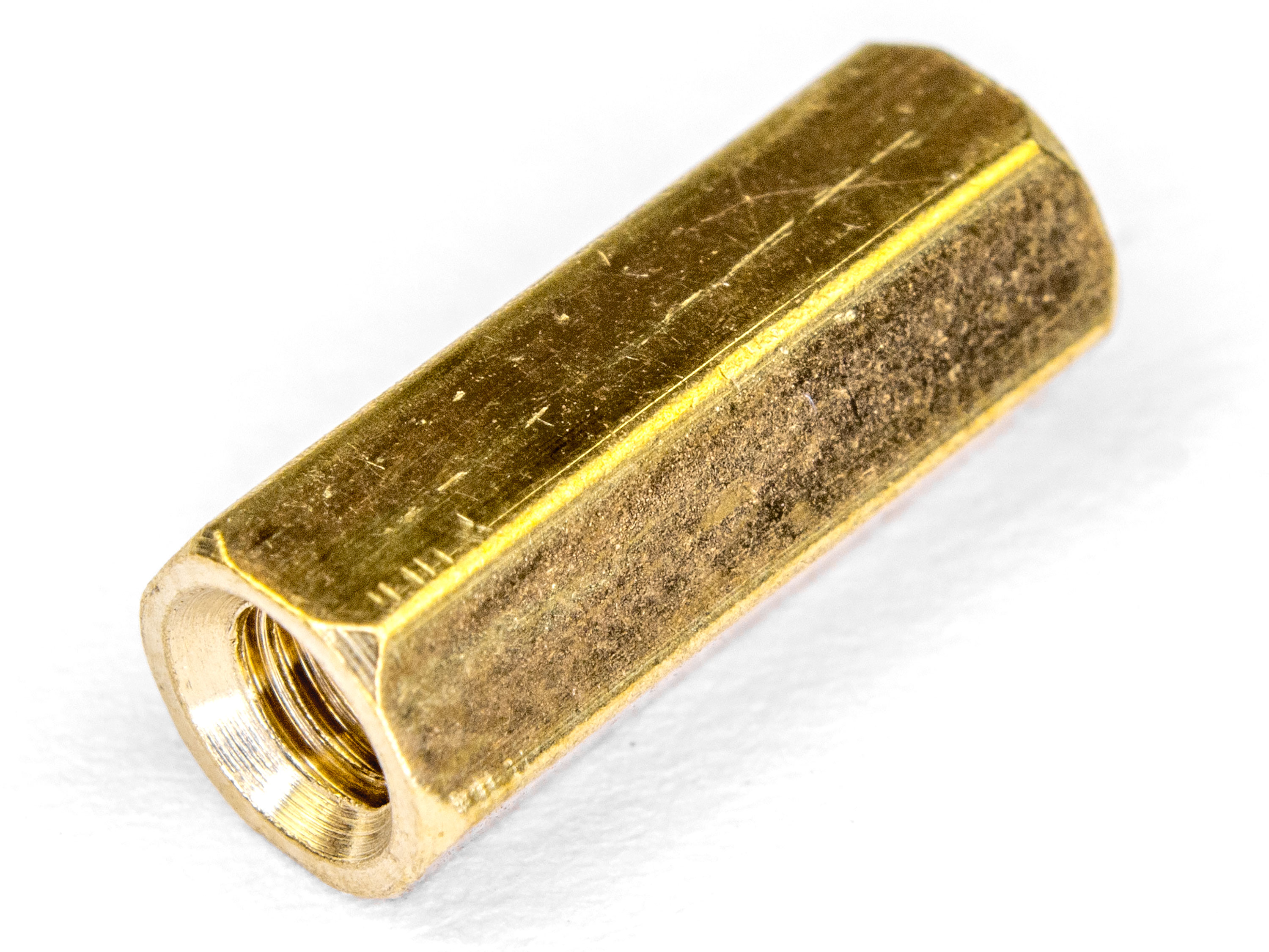 Стійка латунна з двосторонньою внутрішньою різьбою M3х12мм (світлина #1)