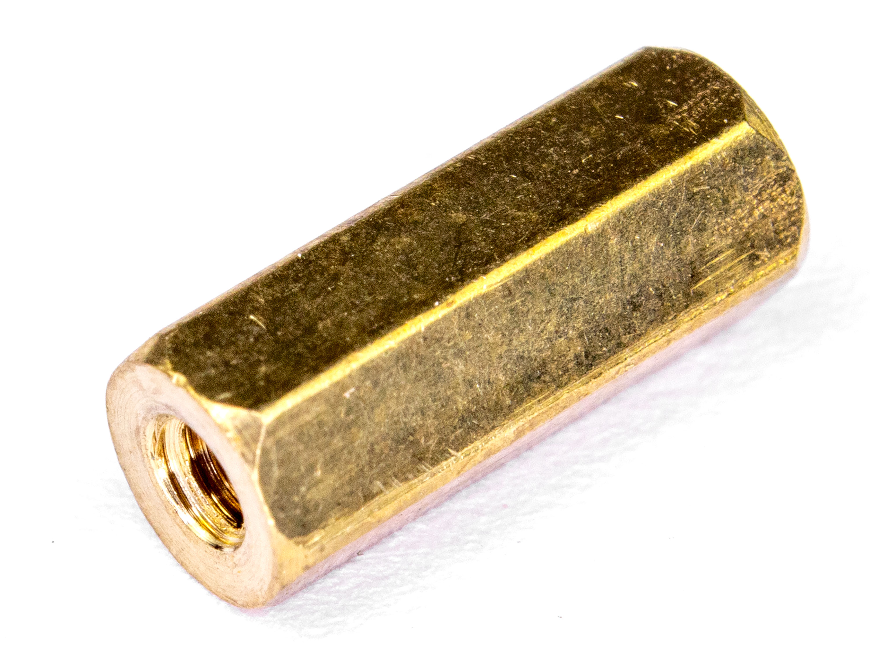 Стійка латунна з двосторонньою внутрішньою різьбою M2х10мм (світлина #1)