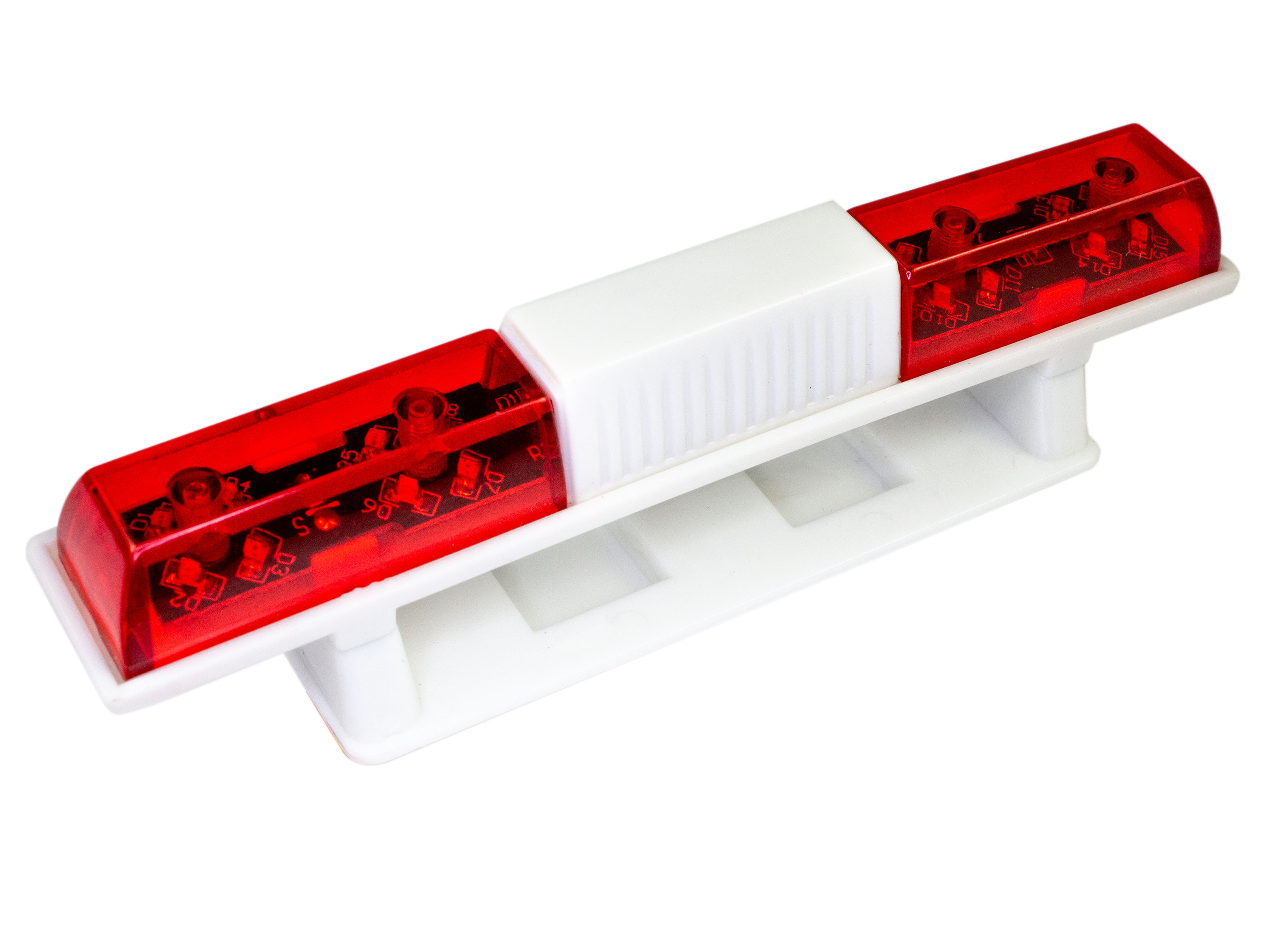 Поліцейська автомобільна світлодіодна мигалка AX501 (червоний-червоний) (світлина #1)